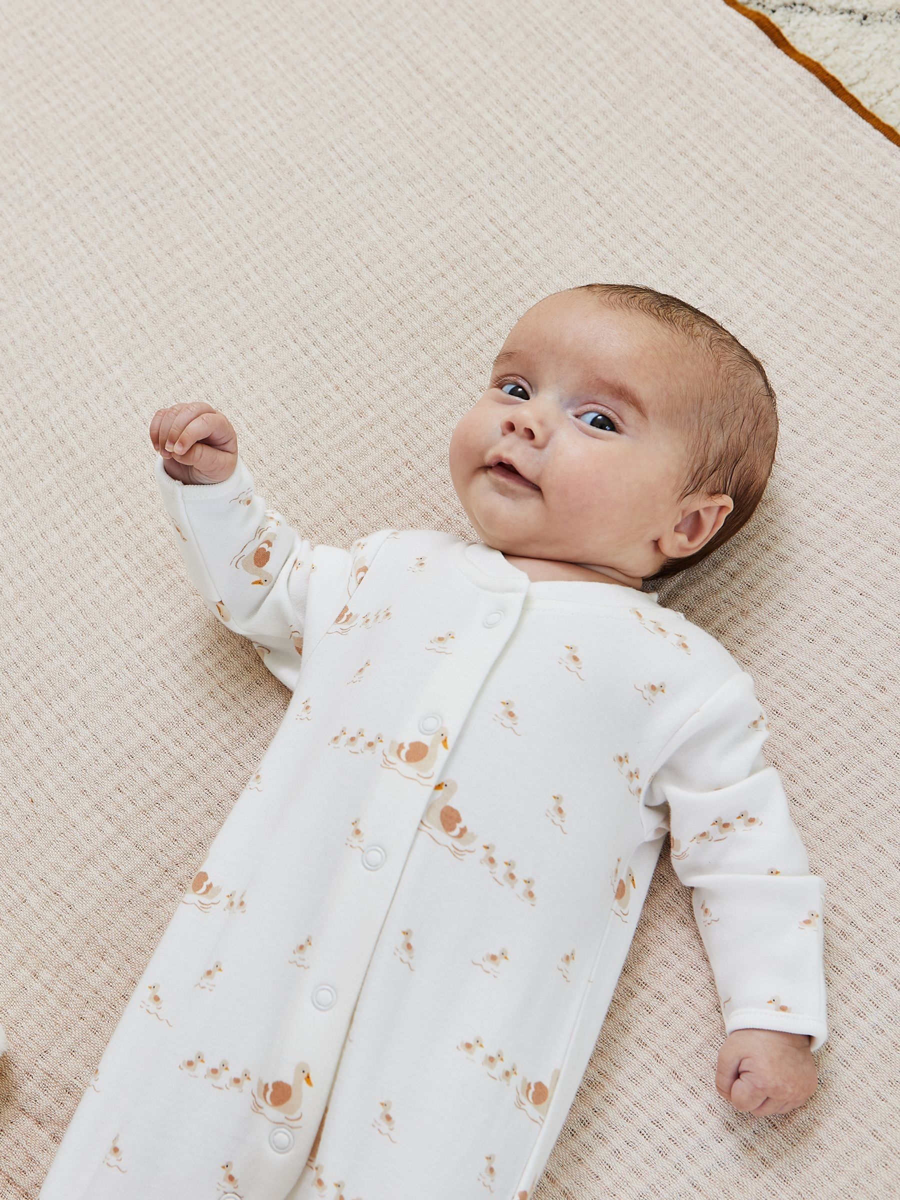 White Duck Print Sleepsuit - Image 2 of 4