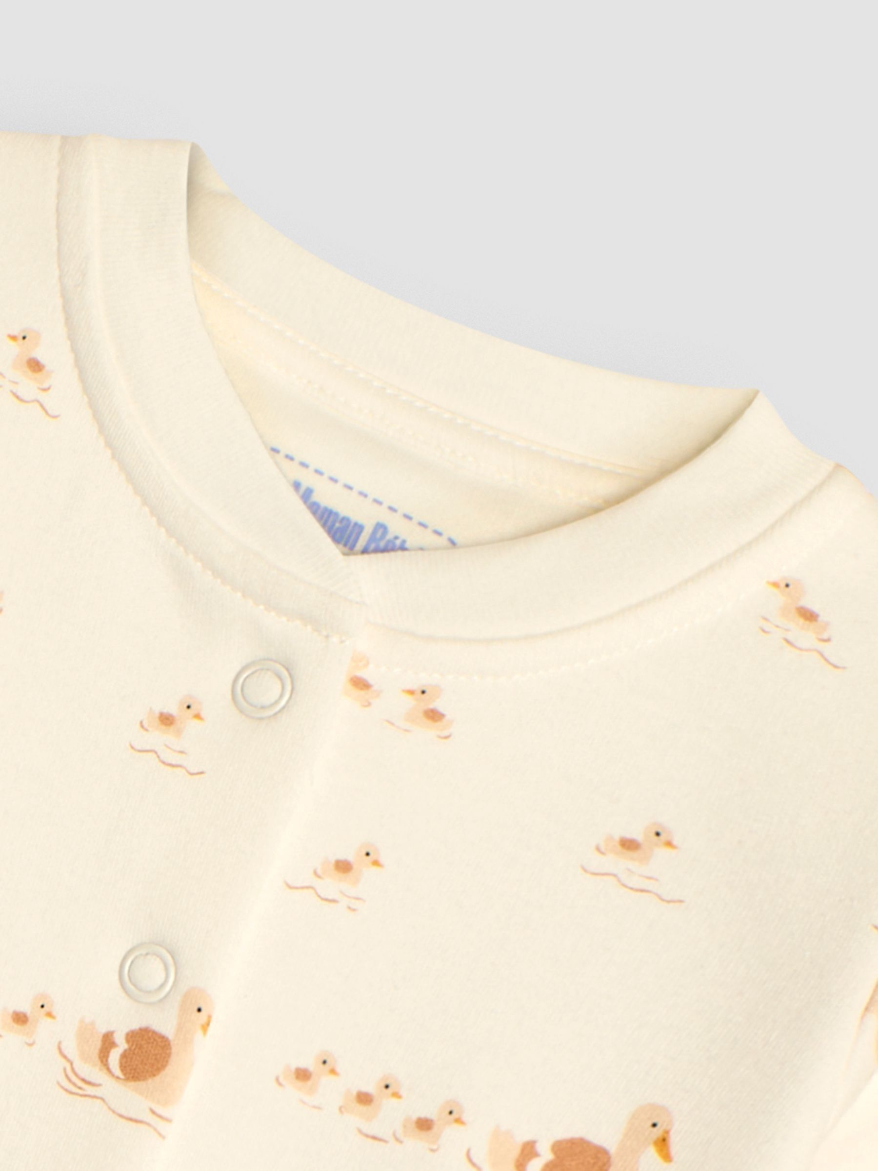 White Duck Print Sleepsuit - Image 4 of 4