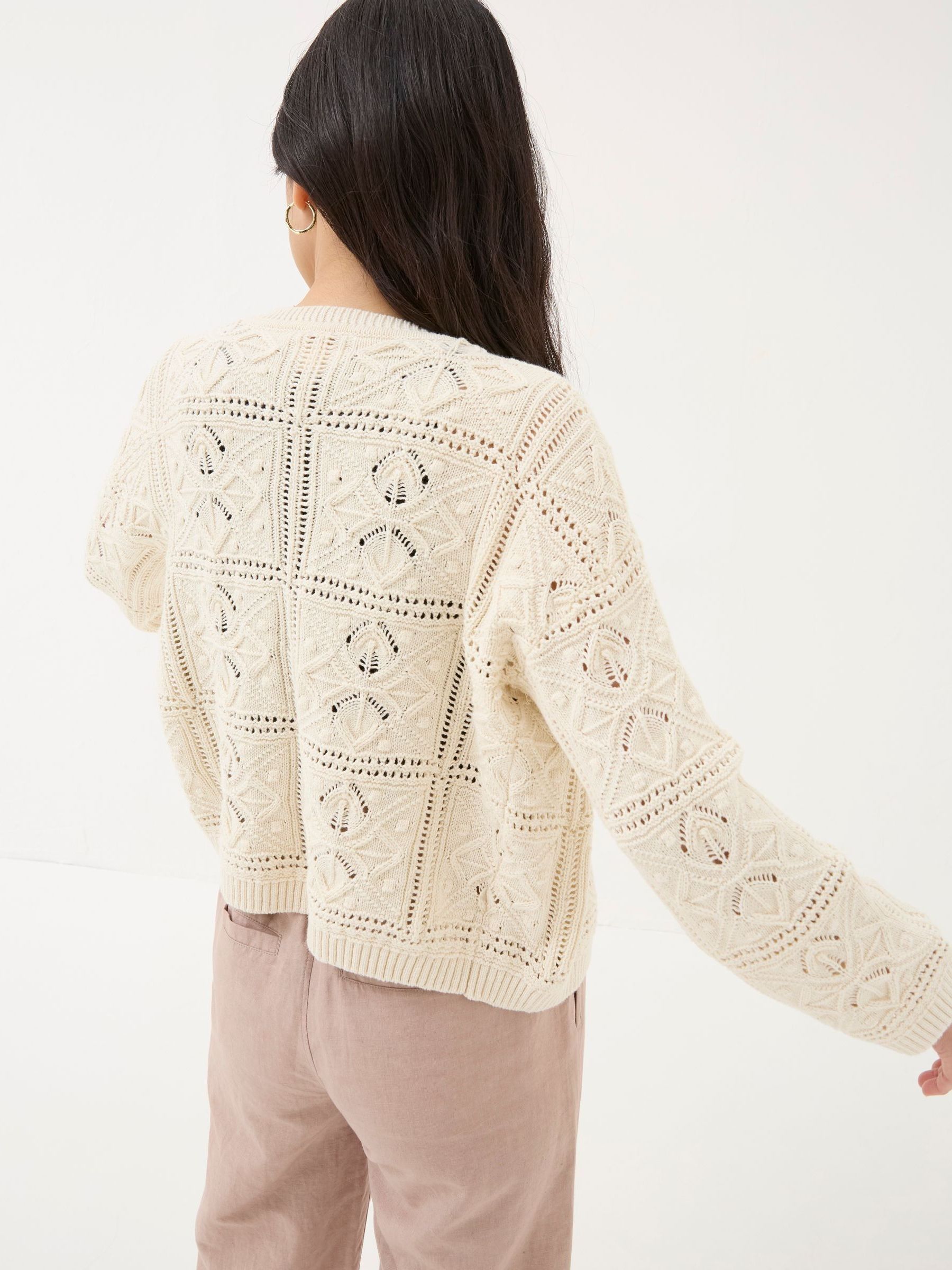 Annabelle Natural Patchwork Cardigan - Image 2 of 6