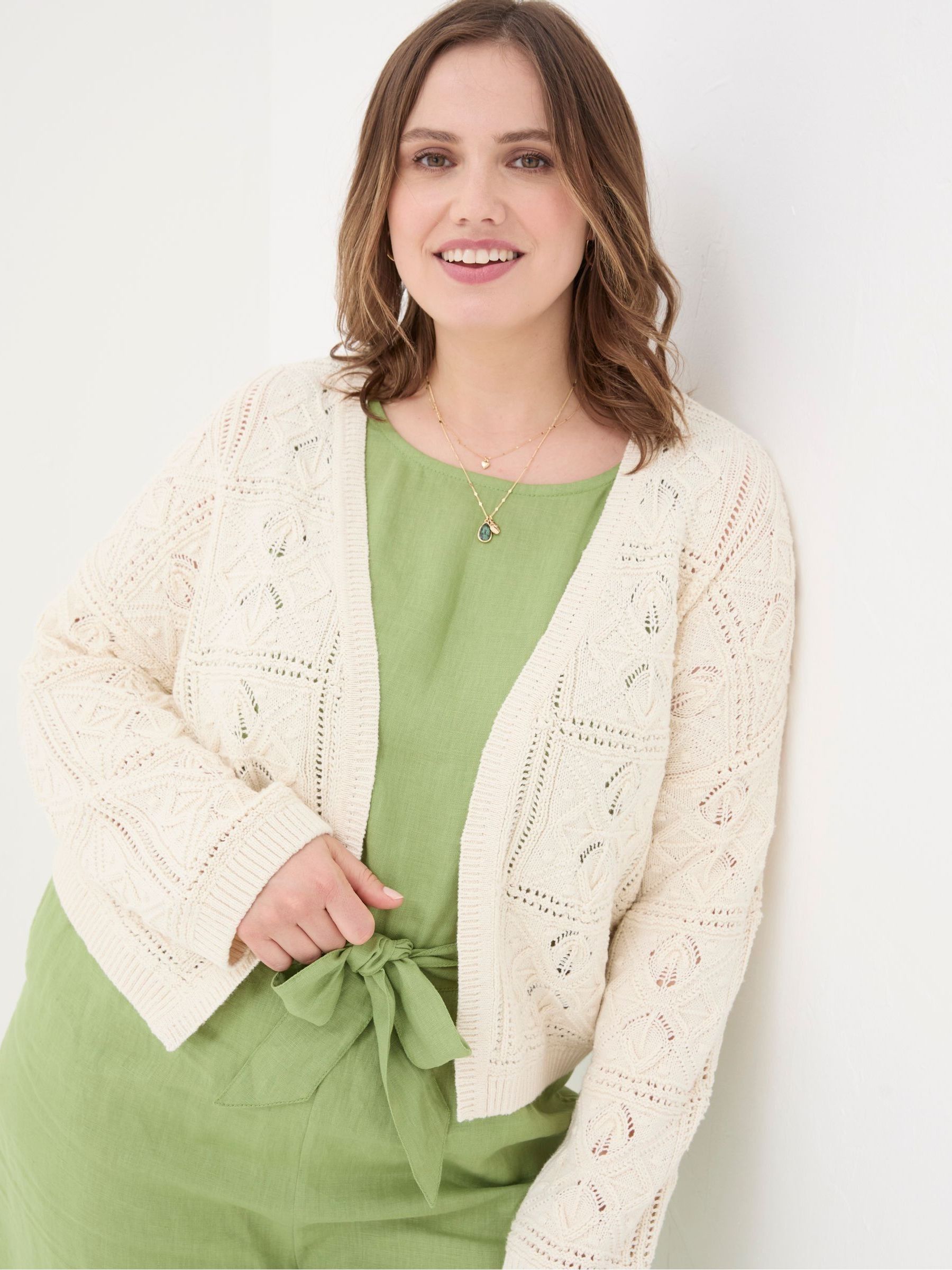 Annabelle Natural Patchwork Cardigan | FatFace