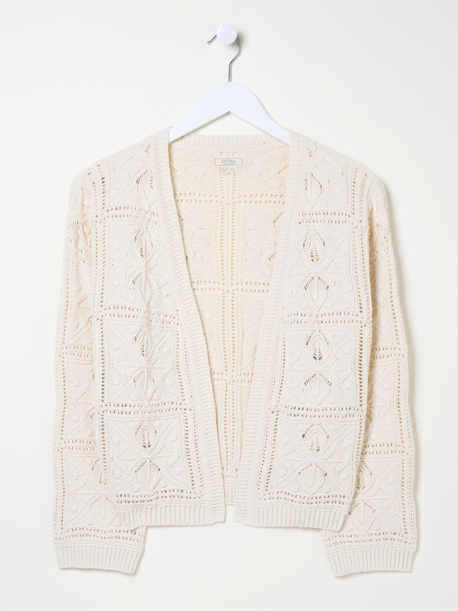 Annabelle Natural Patchwork Cardigan - Image 6 of 6 Annabelle Natural Patchwork Cardigan - Image 6 of 6