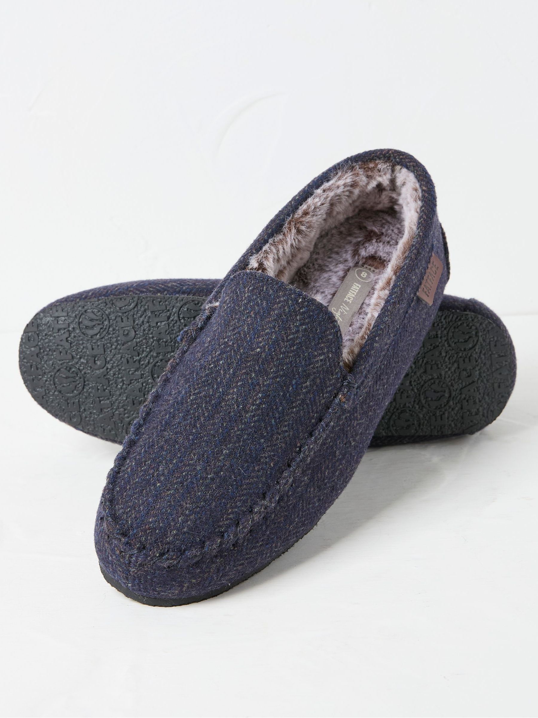 Noah Navy Blue Check Moccasins - Image 3 of 3