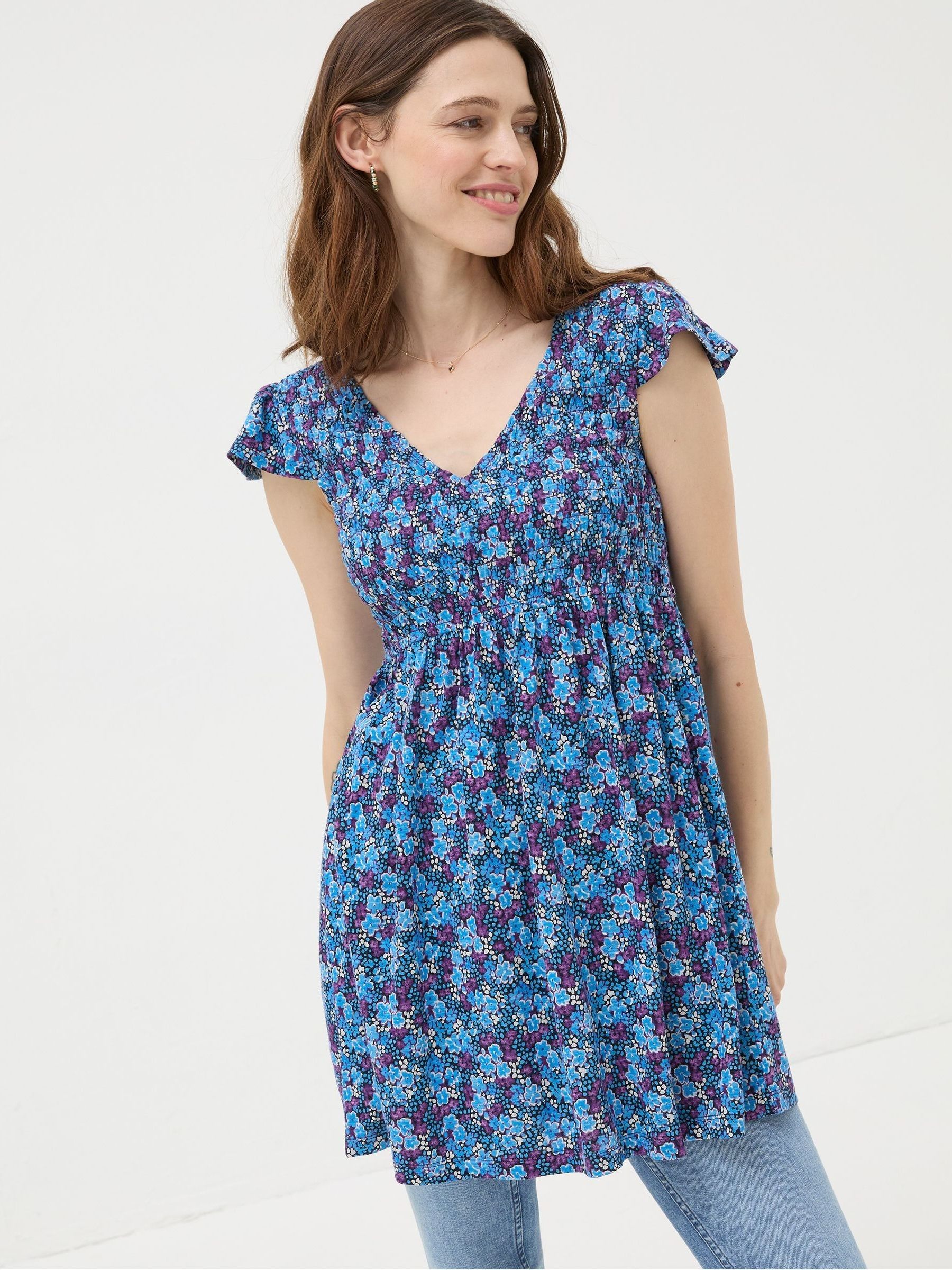 Purple Ink Floral Tunic - Image 1 of 5