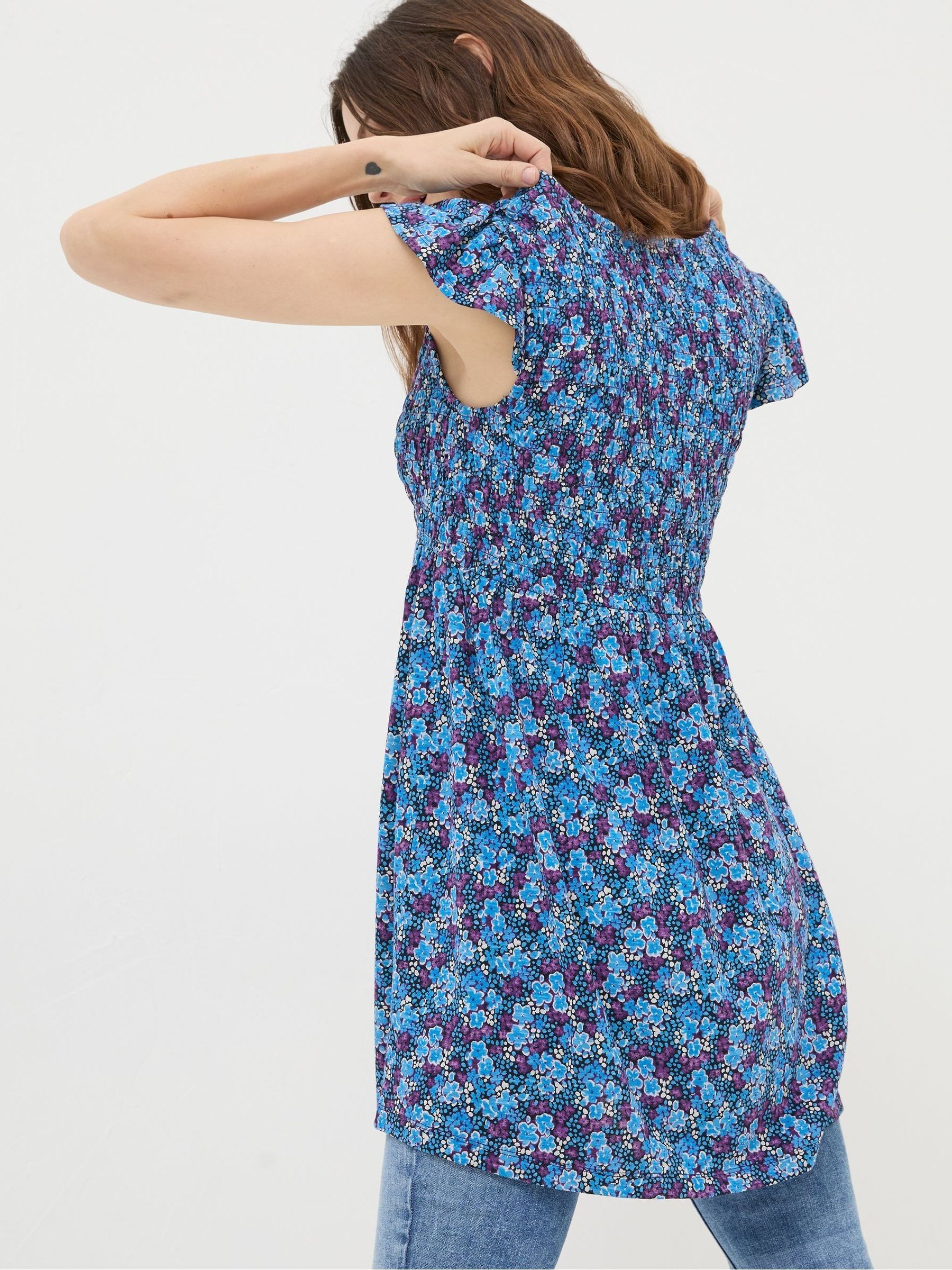 Purple Ink Floral Tunic - Image 2 of 5