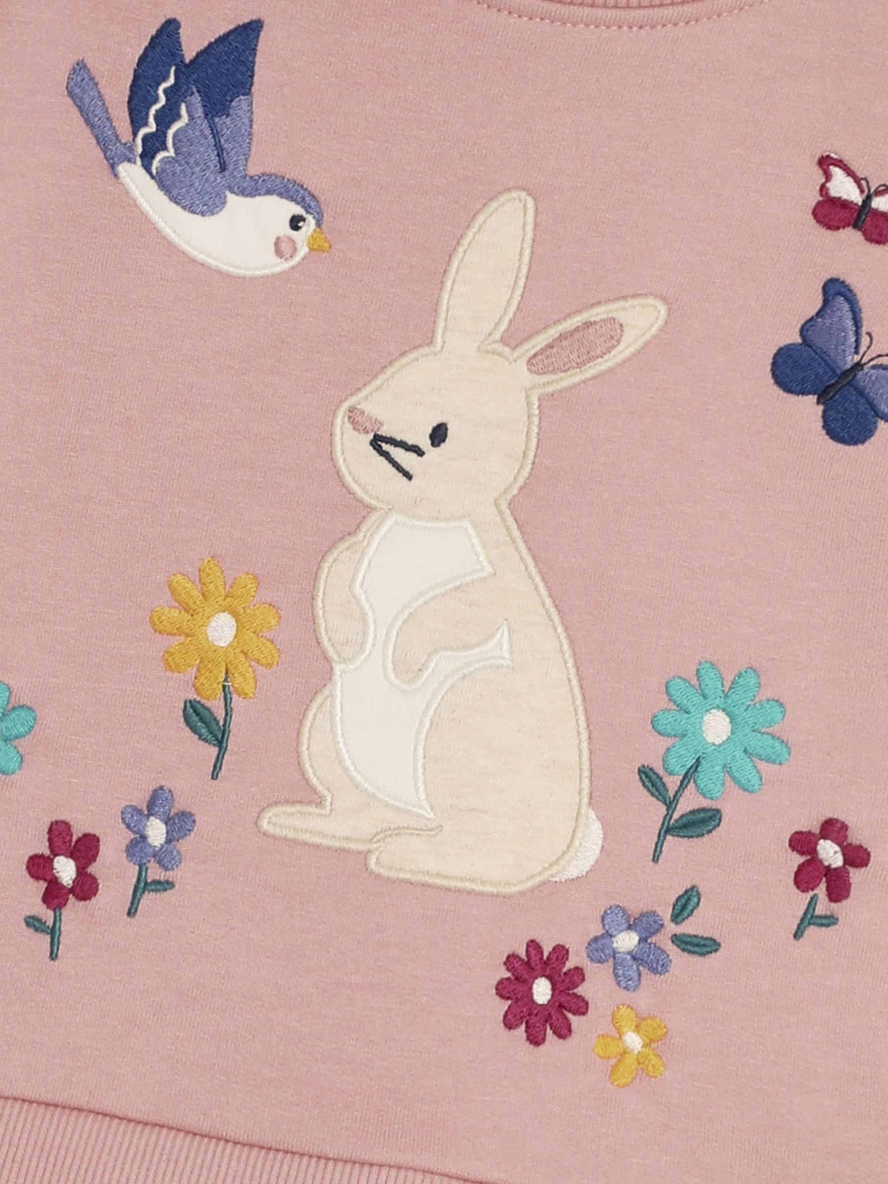 Pink Bunny Appliqué Tulle Frill Sweatshirt - Image 3 of 3