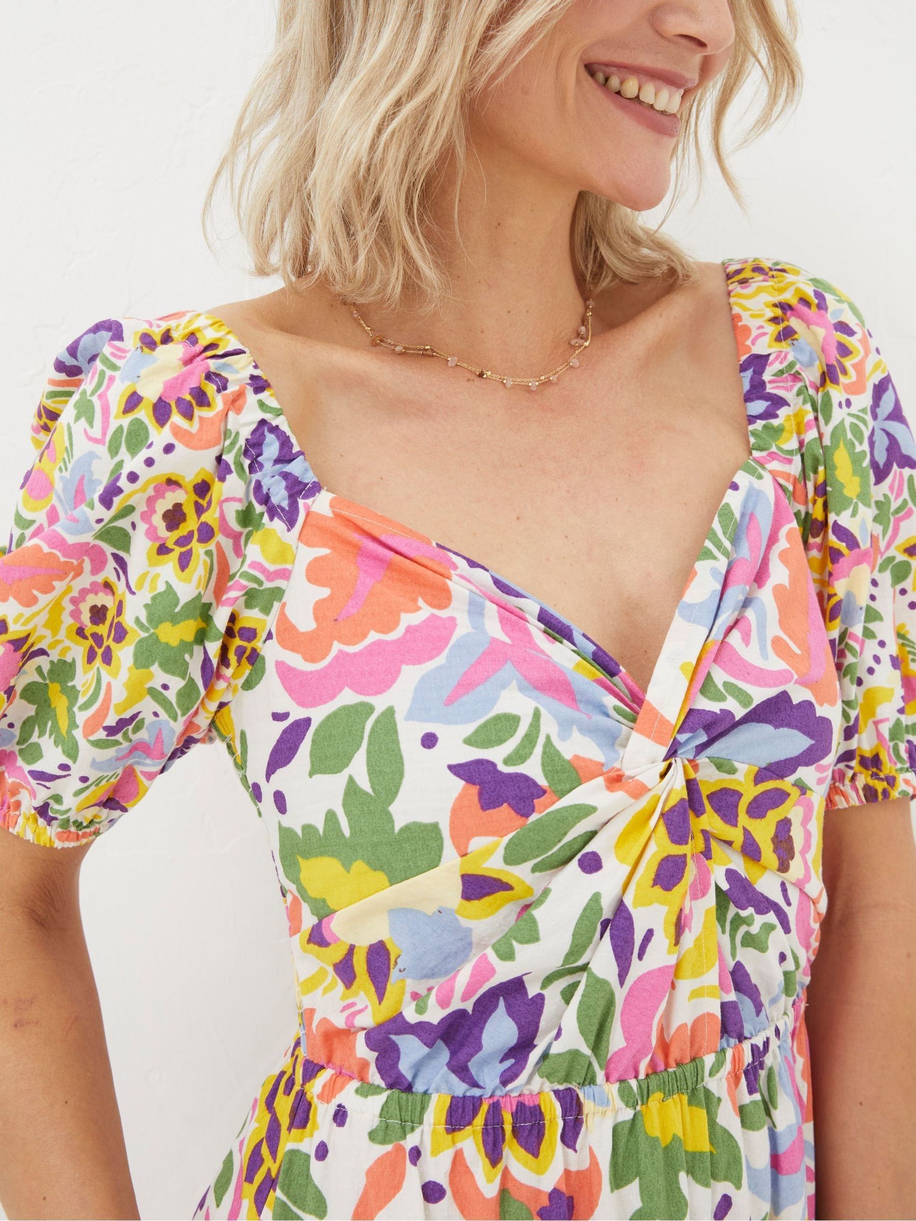 Natural Art Floral Midi Dress - Image 4 of 6