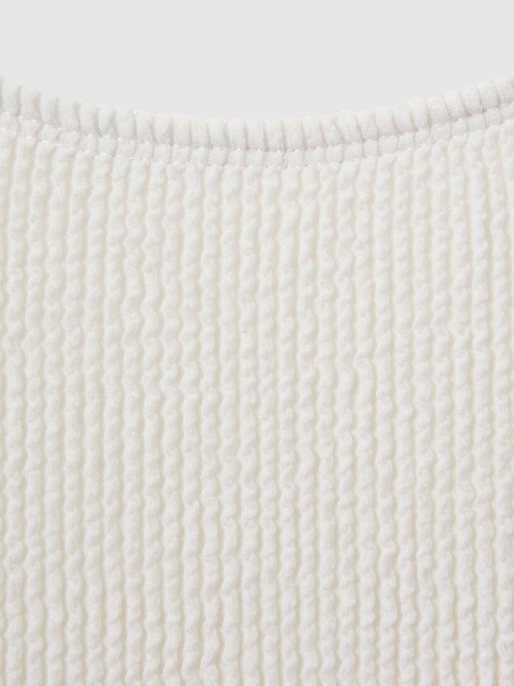 Good American Always Fits Textured Swimsuit in Cloud White - Image 5 of 5
