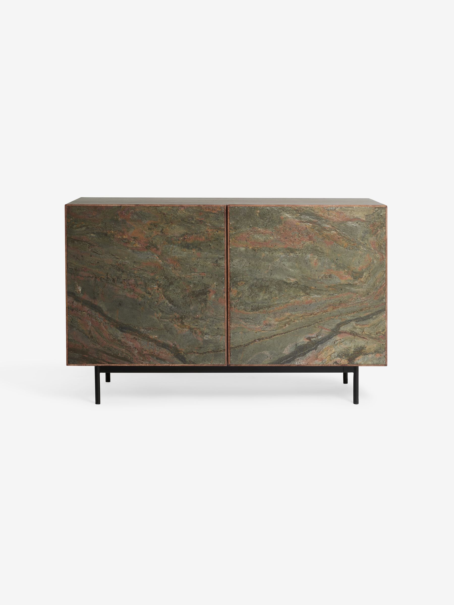Dilan Small Sideboard in Mango Wood Stone Veneer - Image 5 of 6