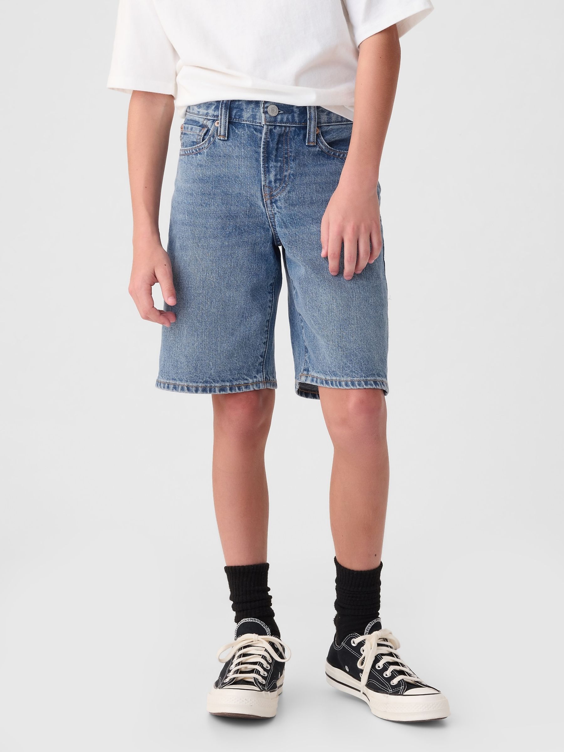 Blue 90s Loose Denim Shorts (5-13yrs) - Image 1 of 5