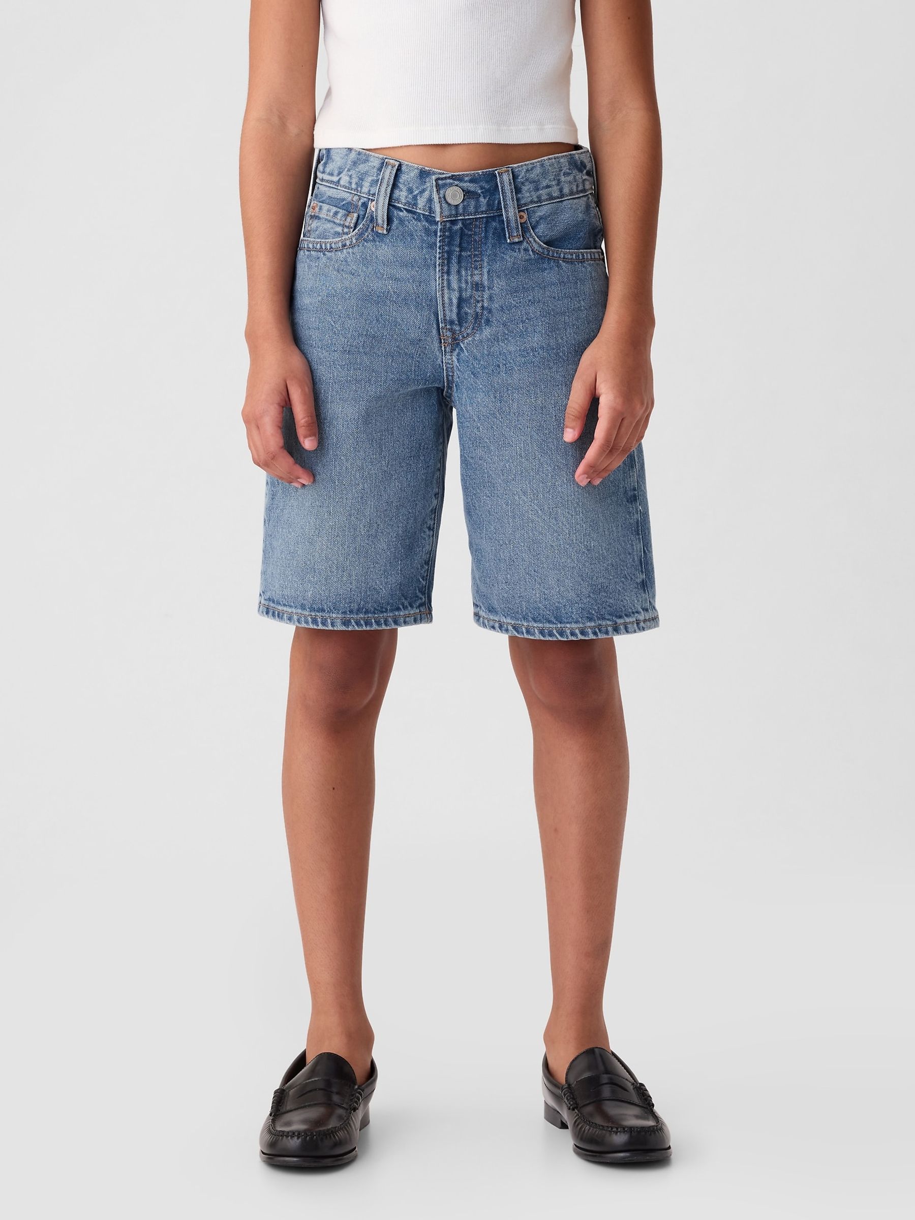 Blue 90s Loose Denim Shorts (5-13yrs) - Image 2 of 5