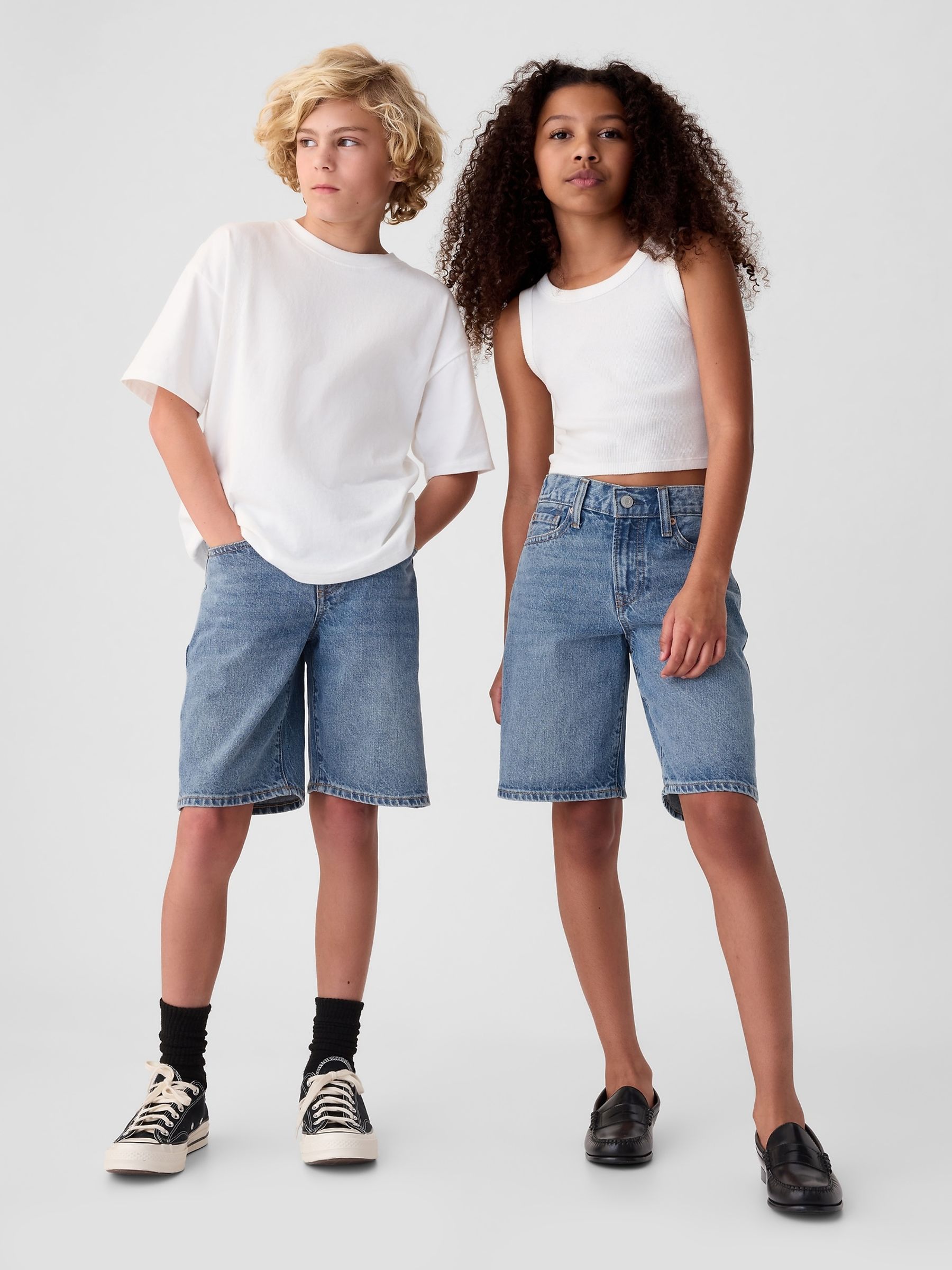 Blue 90s Loose Denim Shorts (5-13yrs) - Image 3 of 5