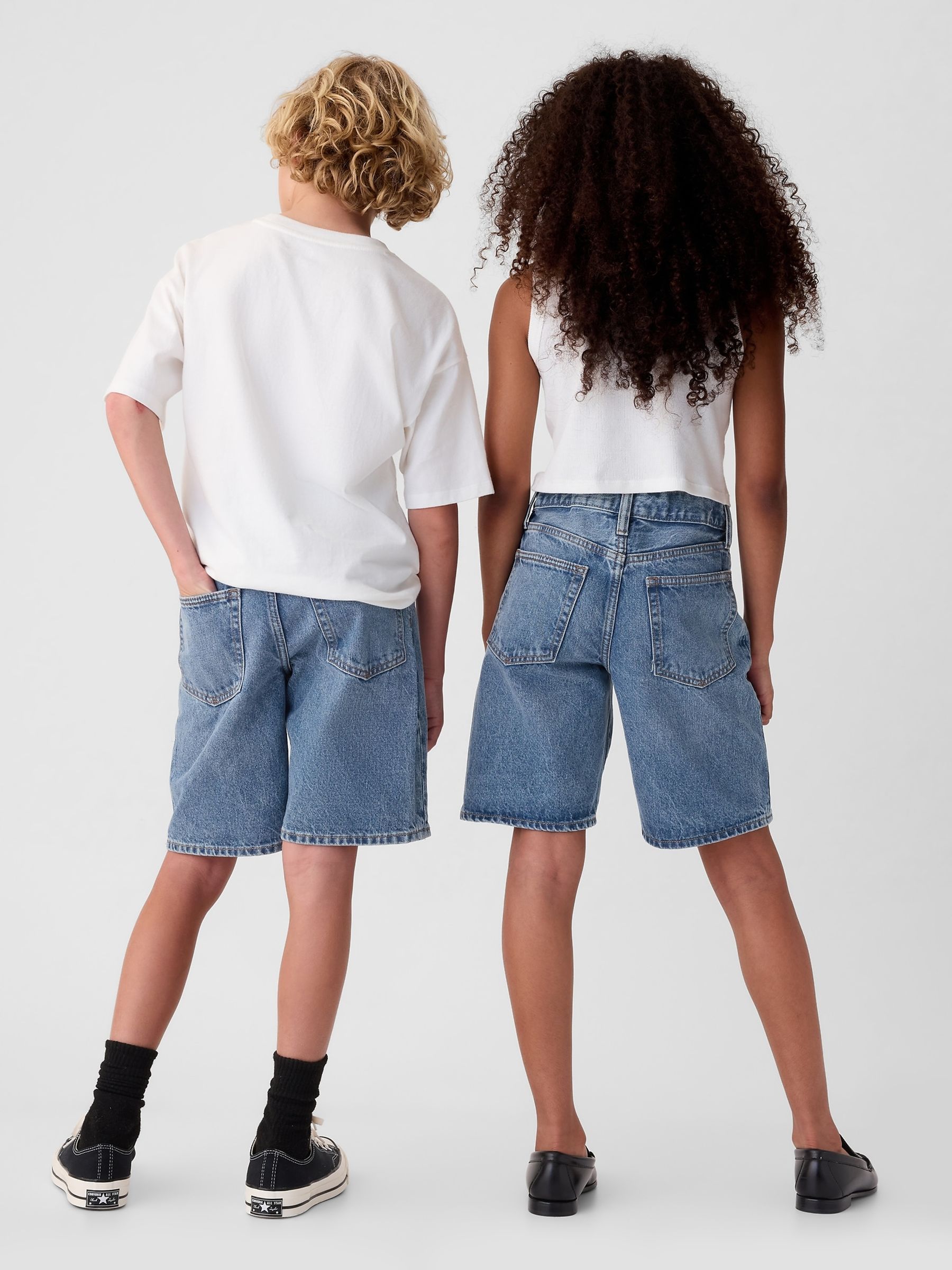 Blue 90s Loose Denim Shorts (5-13yrs) - Image 4 of 5