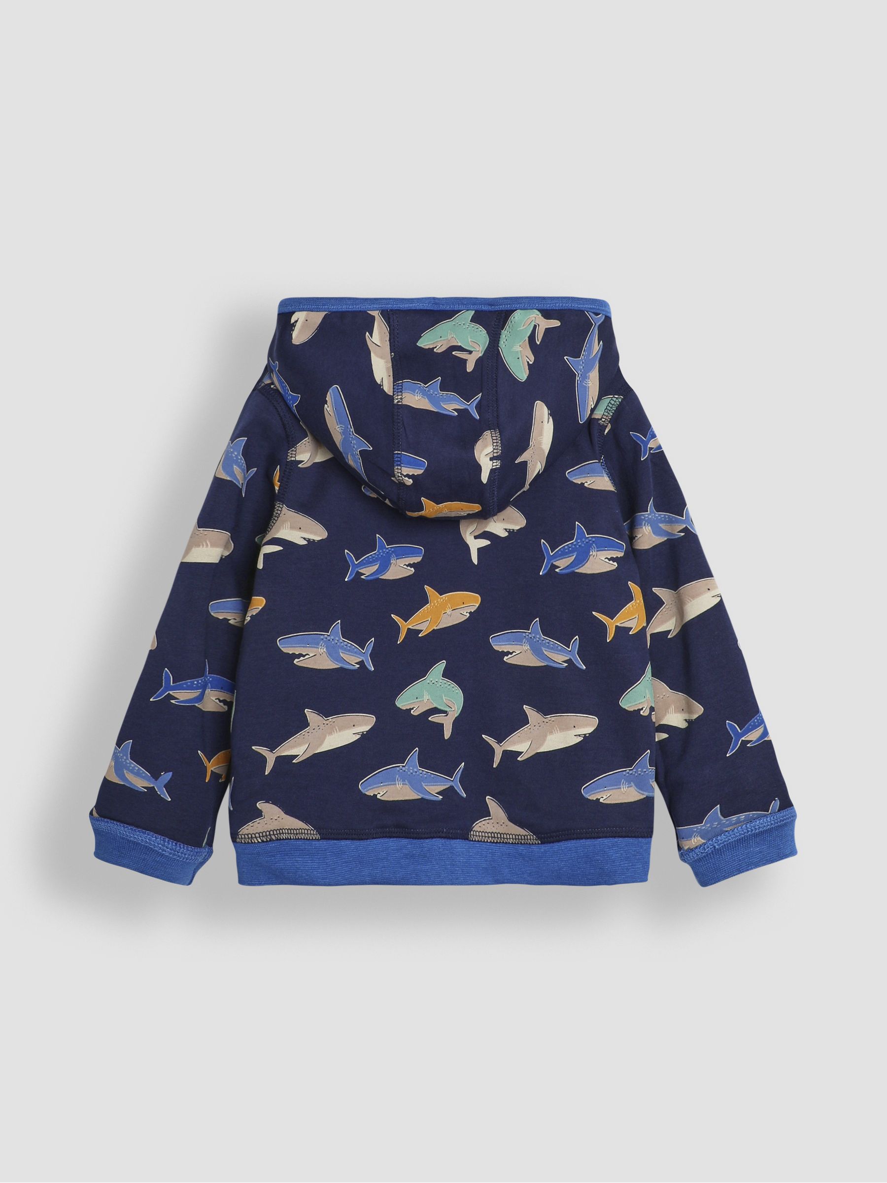 Blue Shark Appliqué Reversible Hoodie - Image 5 of 10