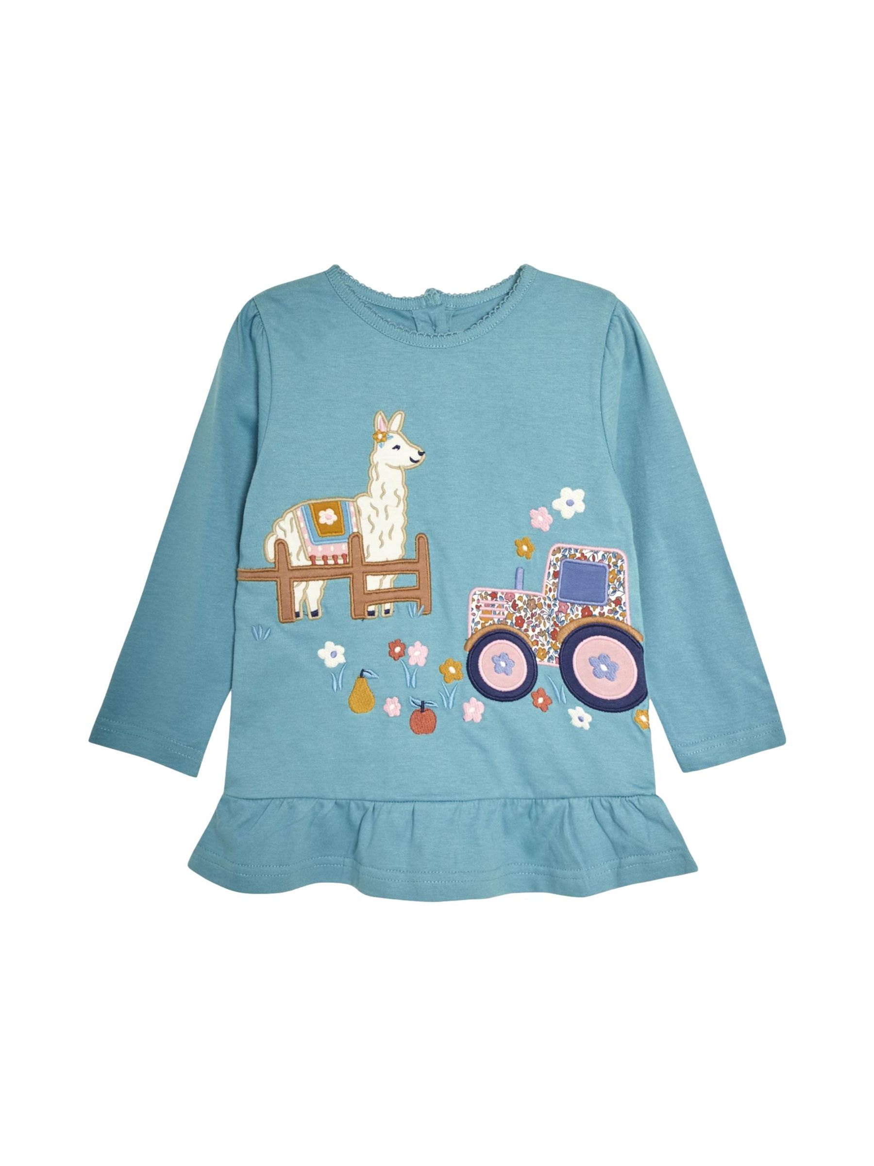 Duck Egg Homestead Scene Applique Tunic - Image 1 of 3