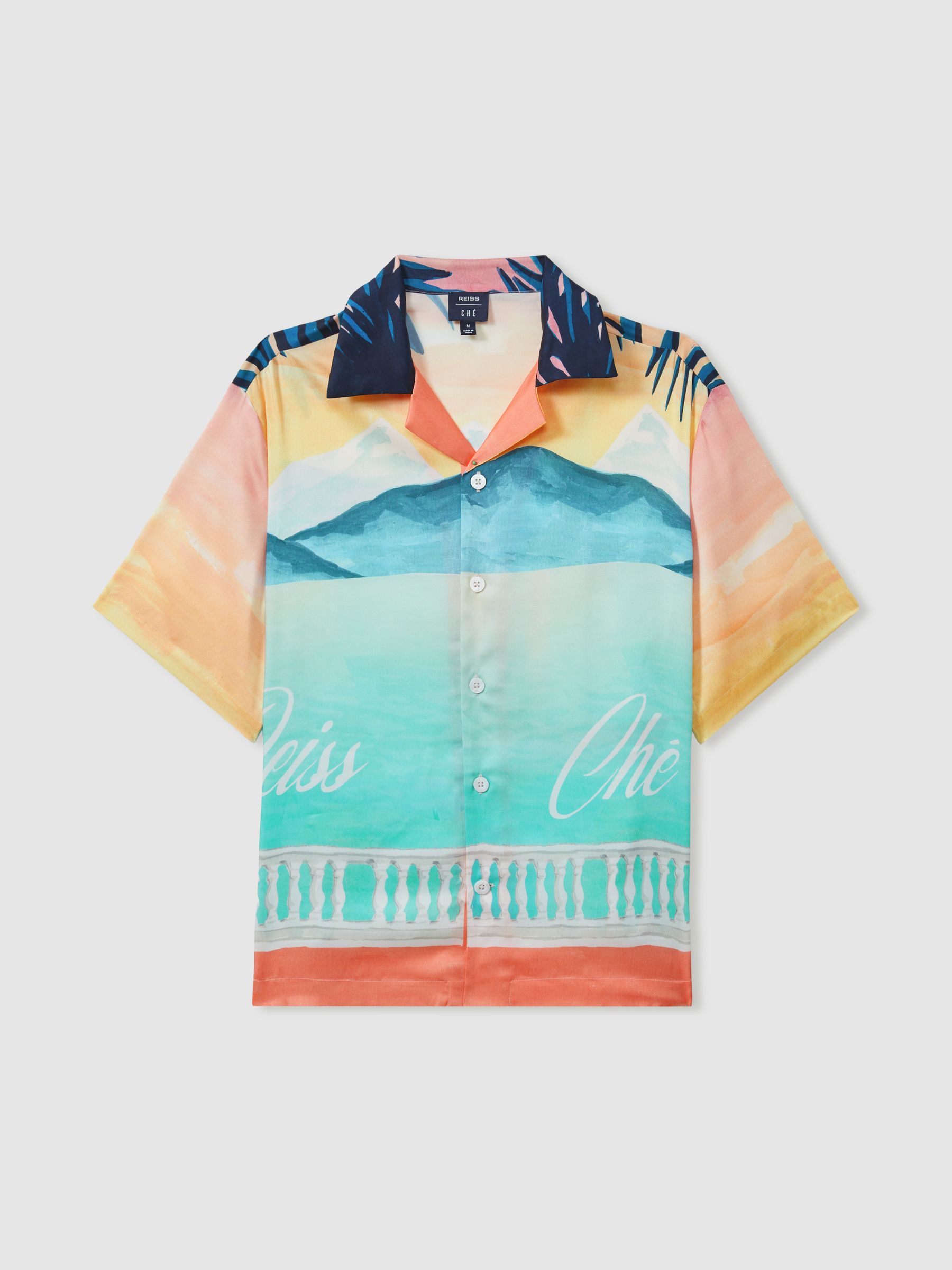 Veranda Pink Multi Ché Hand-Painted Cuban Collar Shirt - Image 2 of 5