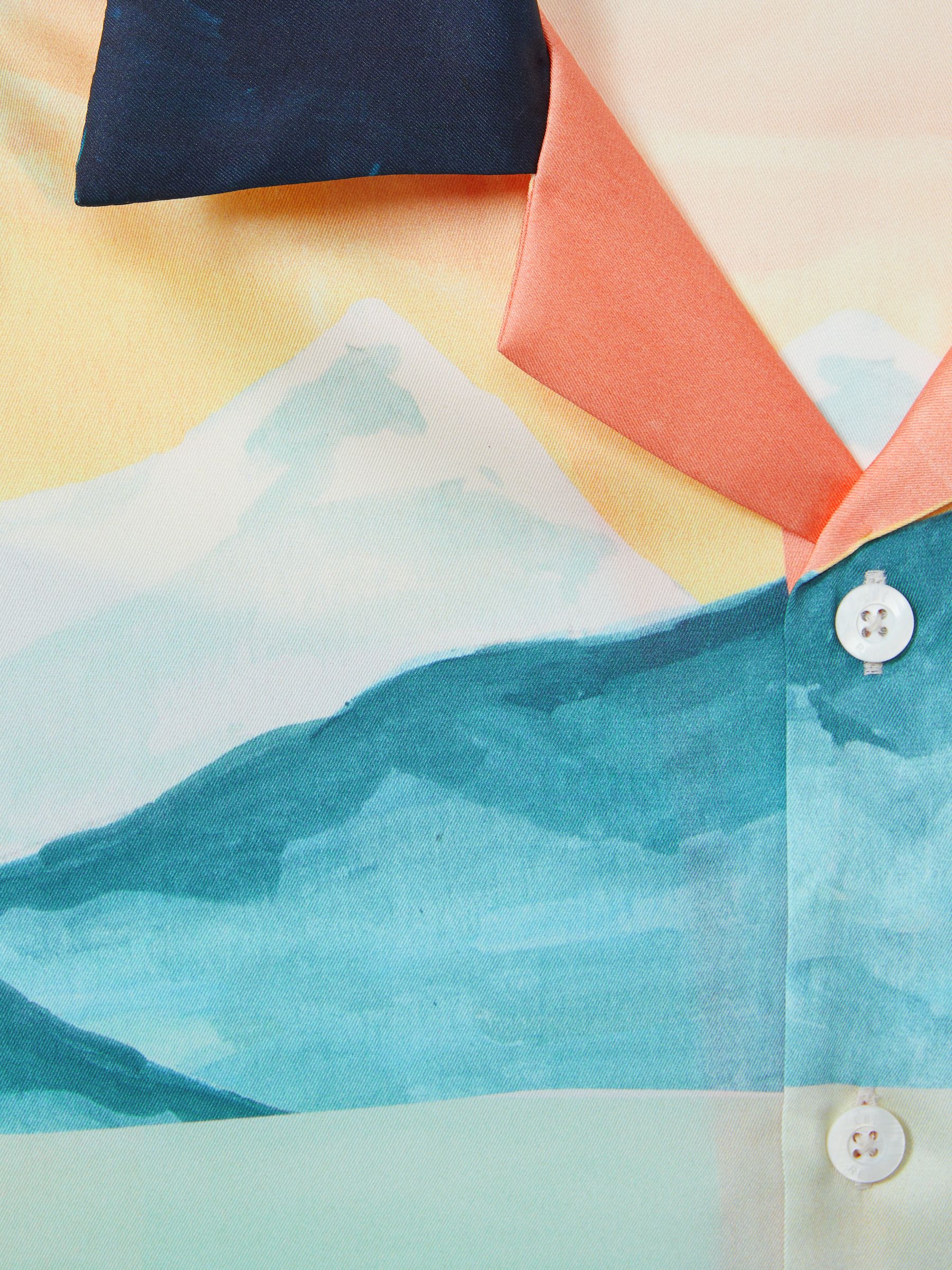 Veranda Pink Multi Ché Hand-Painted Cuban Collar Shirt - Image 4 of 5
