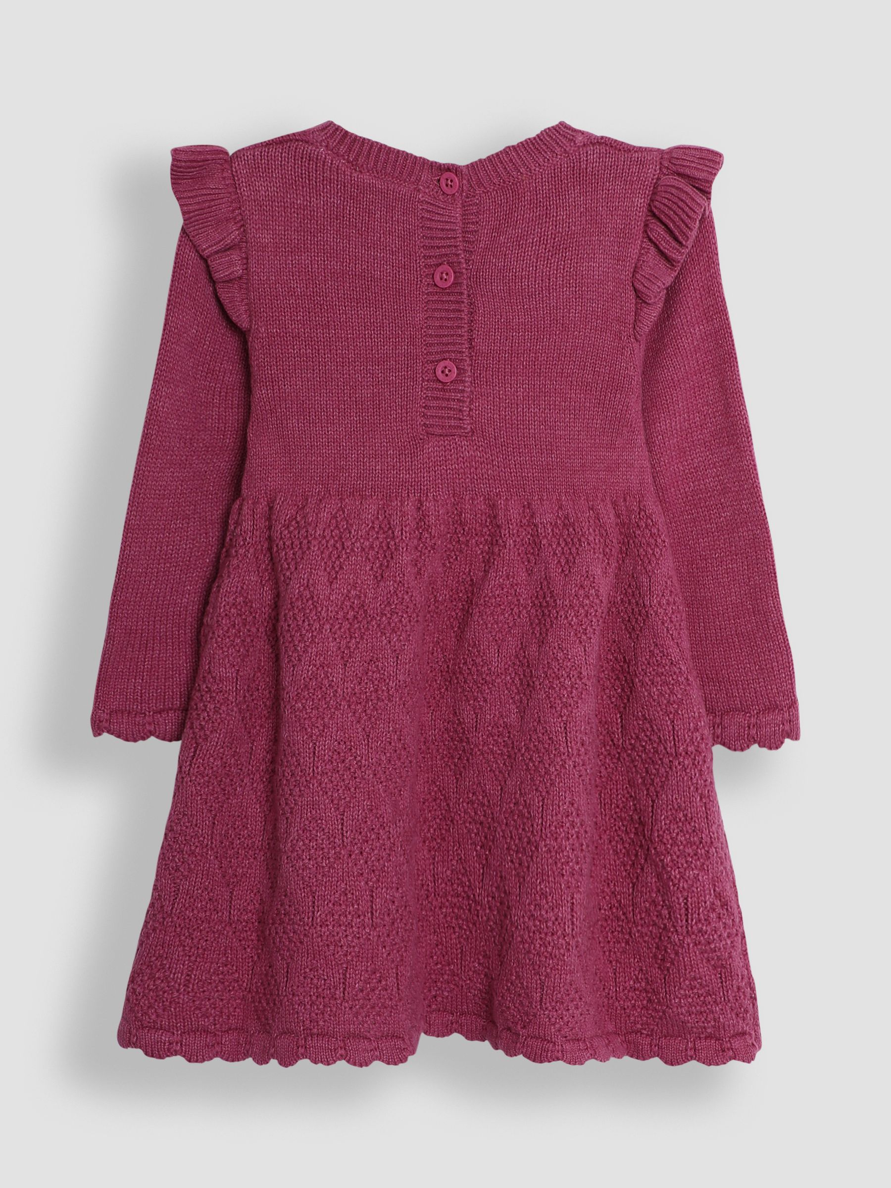Pink Bunny Embroidered Knit Dress - Image 2 of 3