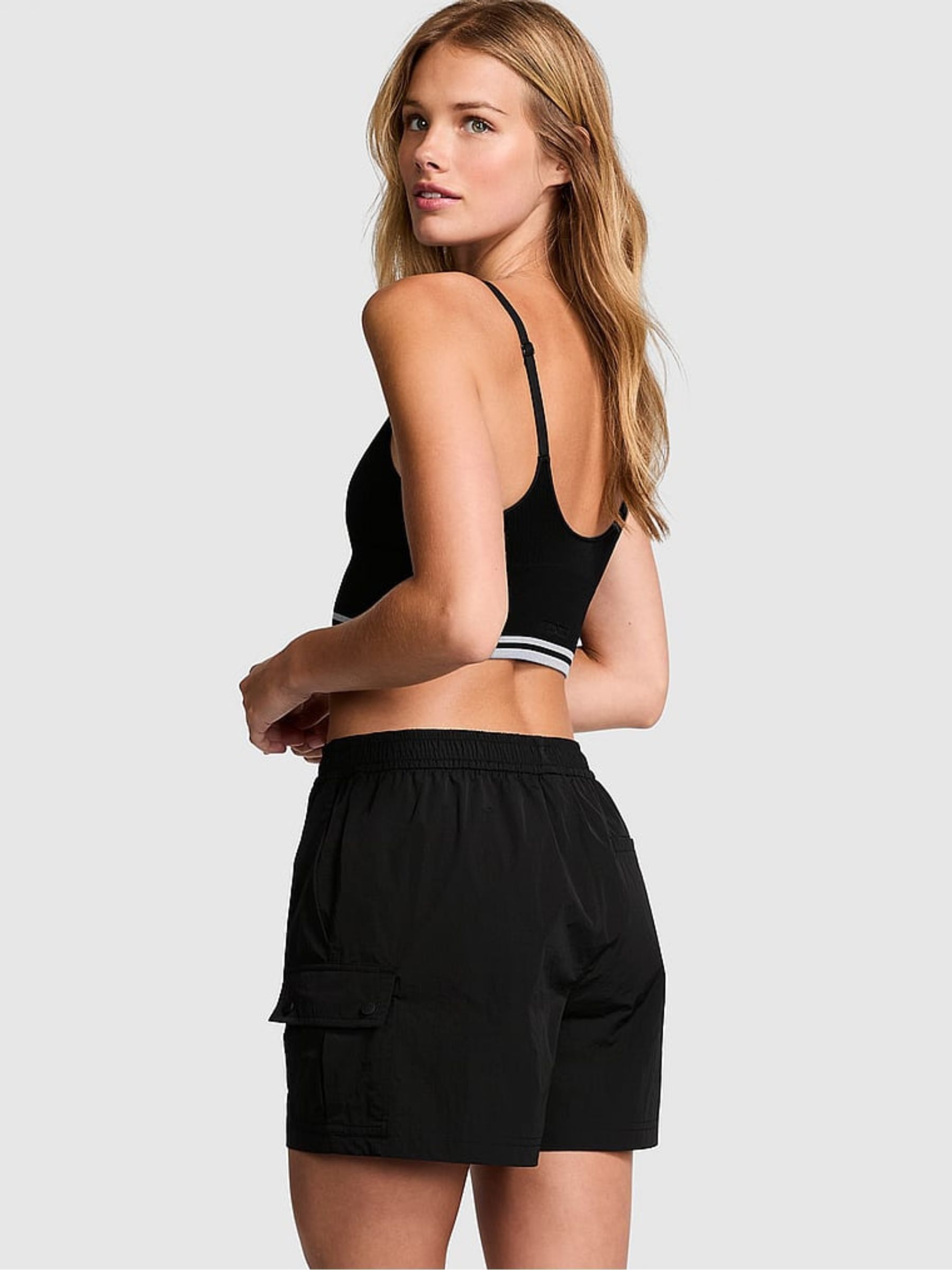 Black Parachute Cargo Shorts - Image 2 of 3