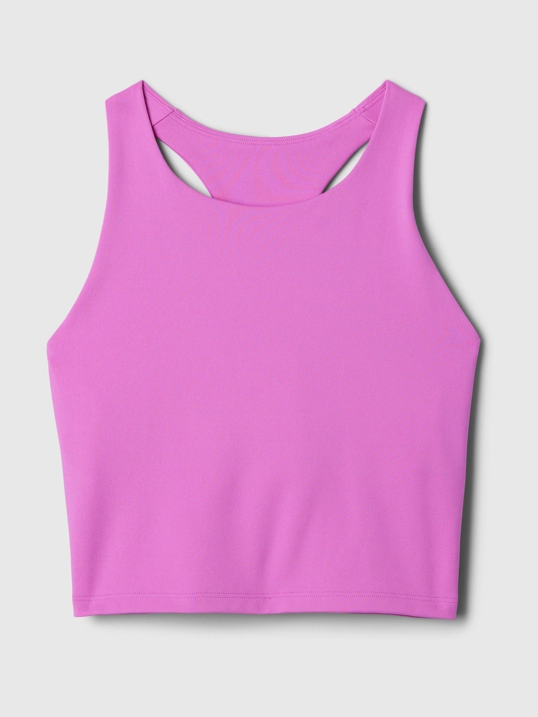 Pink Built-in-Bra Racerback Crop Top - Image 5 of 5