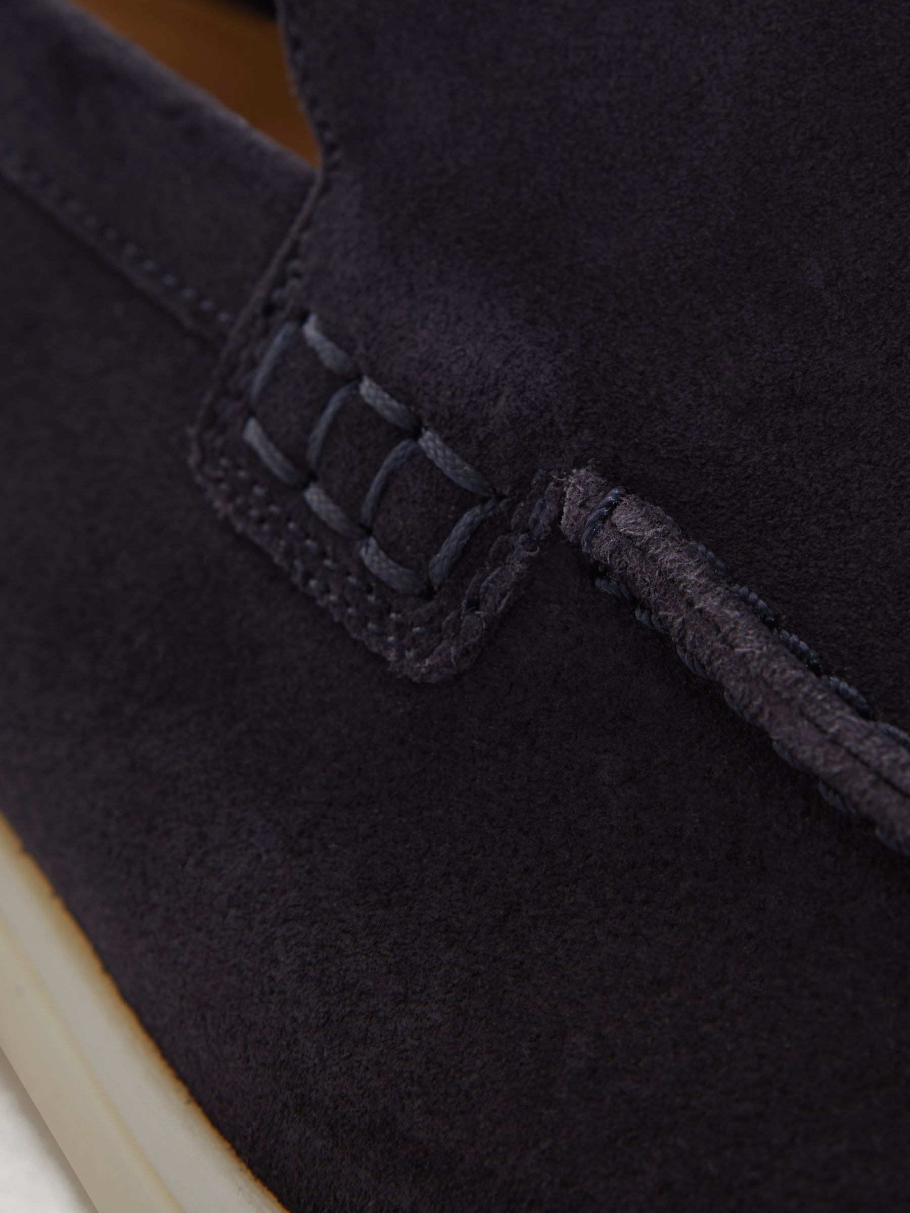 Suede Slip-On Loafers in Navy - Image 5 of 5