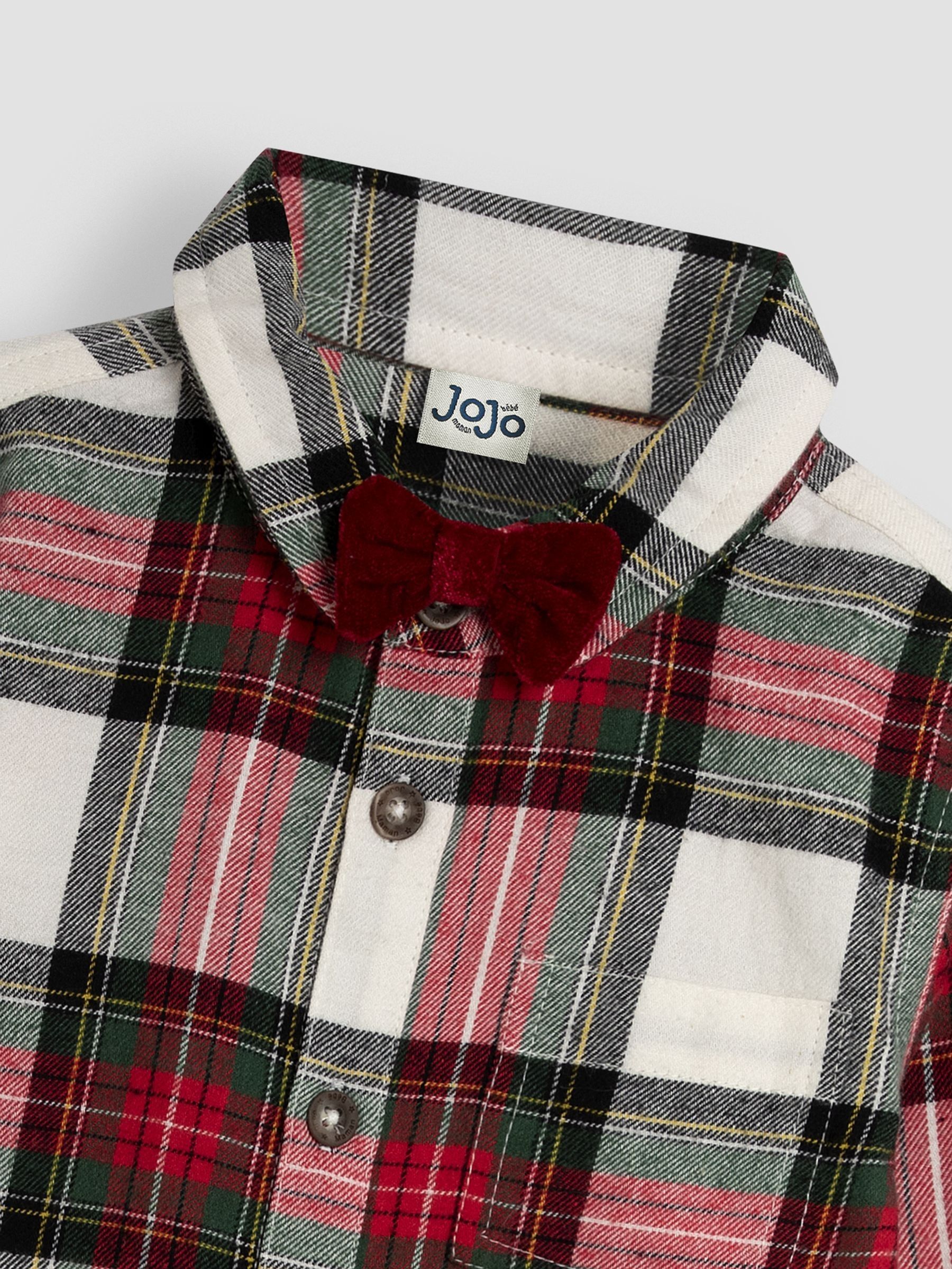 Red Check Shirt With Bow Tie - Image 4 of 4