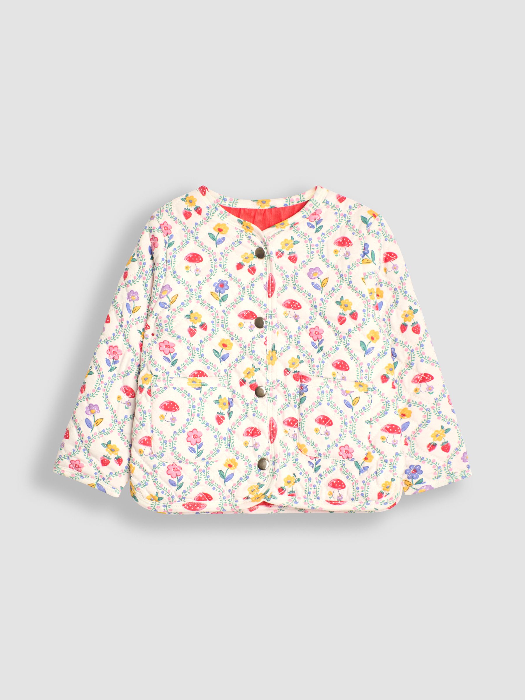 Fuchsia Toadstool Floral Quilted Reversible Jacket - Image 2 of 6