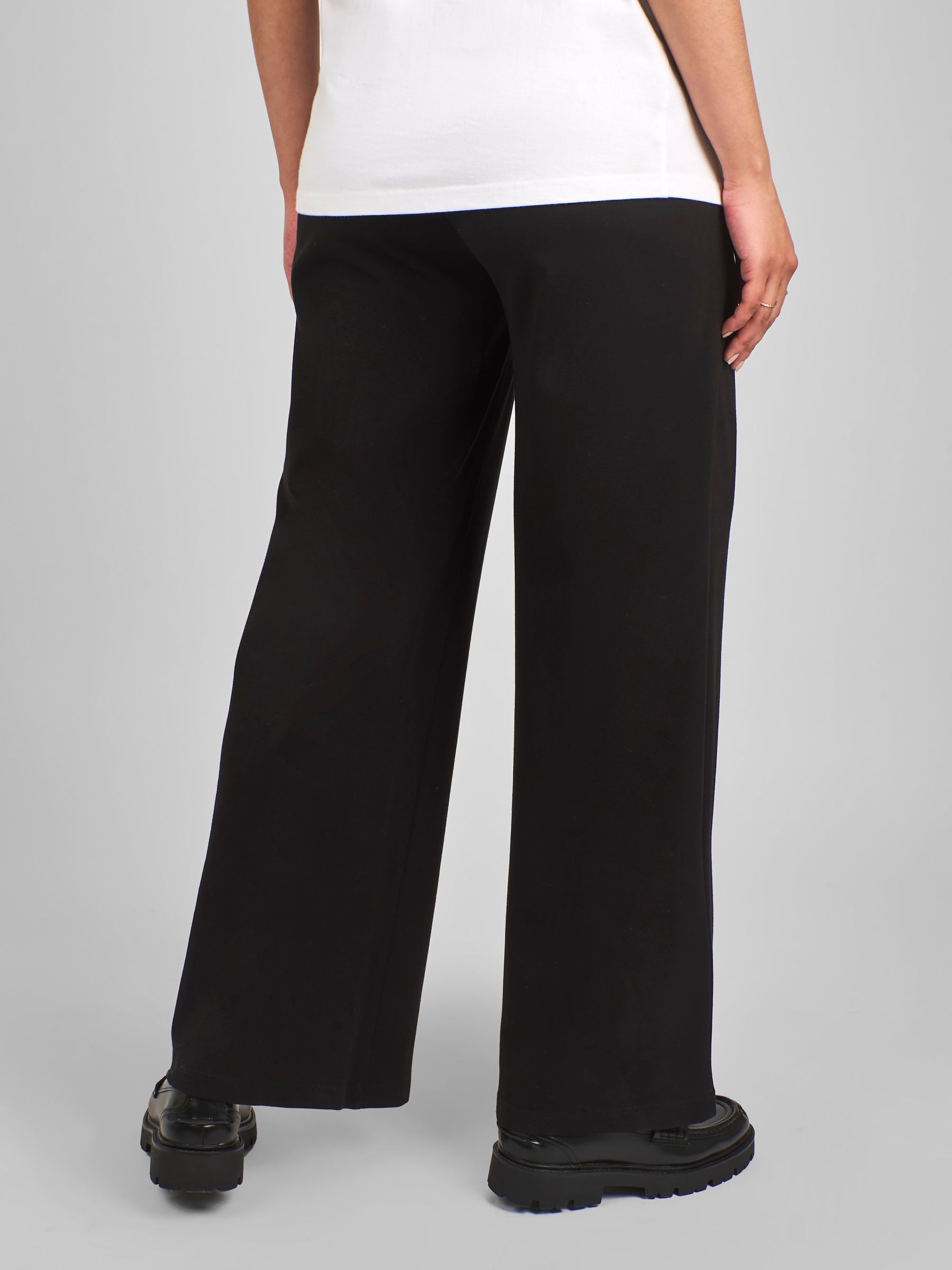 Black Jersey Maternity Wide Leg Trousers - Image 2 of 4