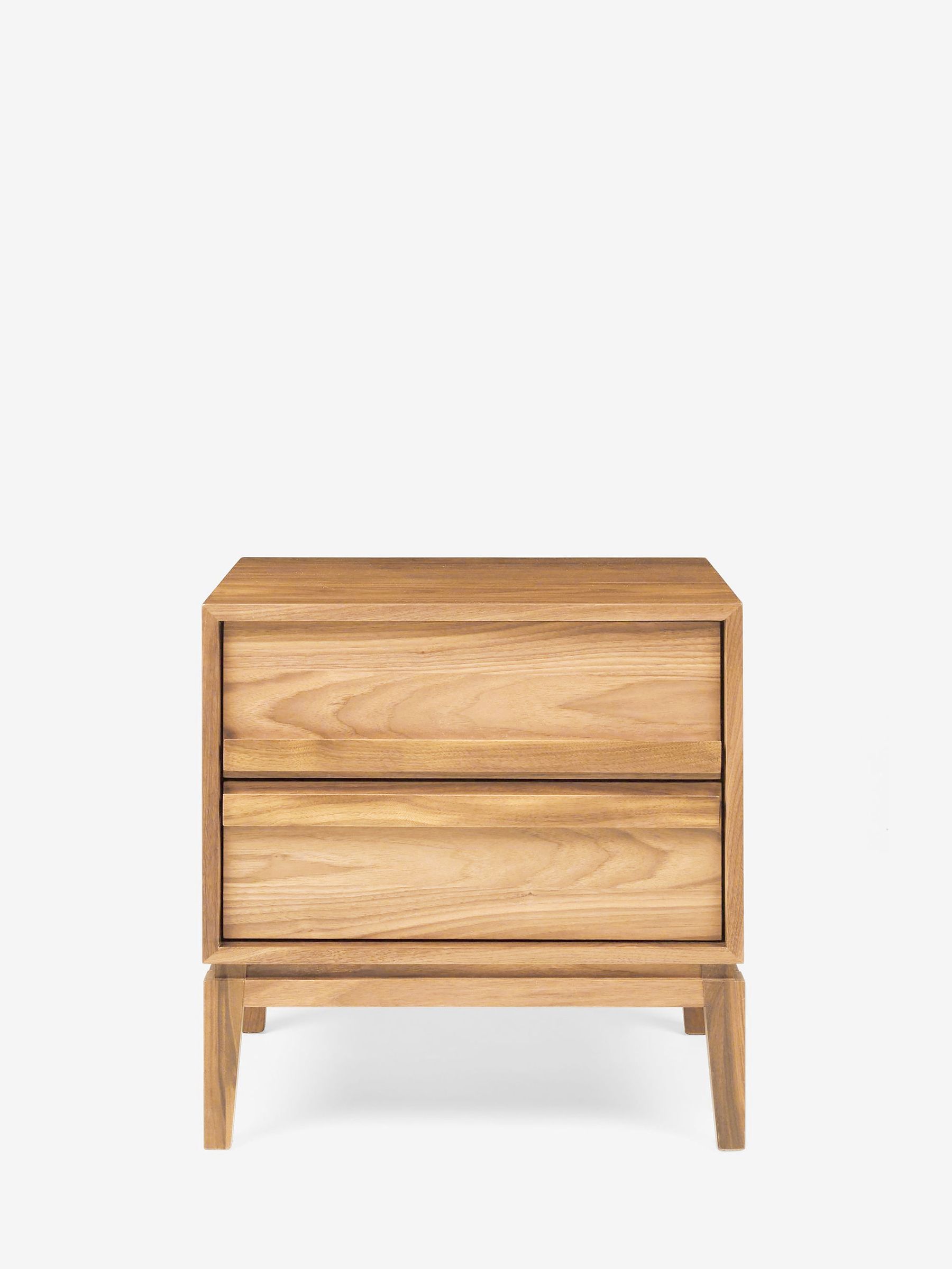 Jasper Conran London Oak 2 Drawer Belgrave Walnut 2 Drawer Bedside - Image 4 of 10