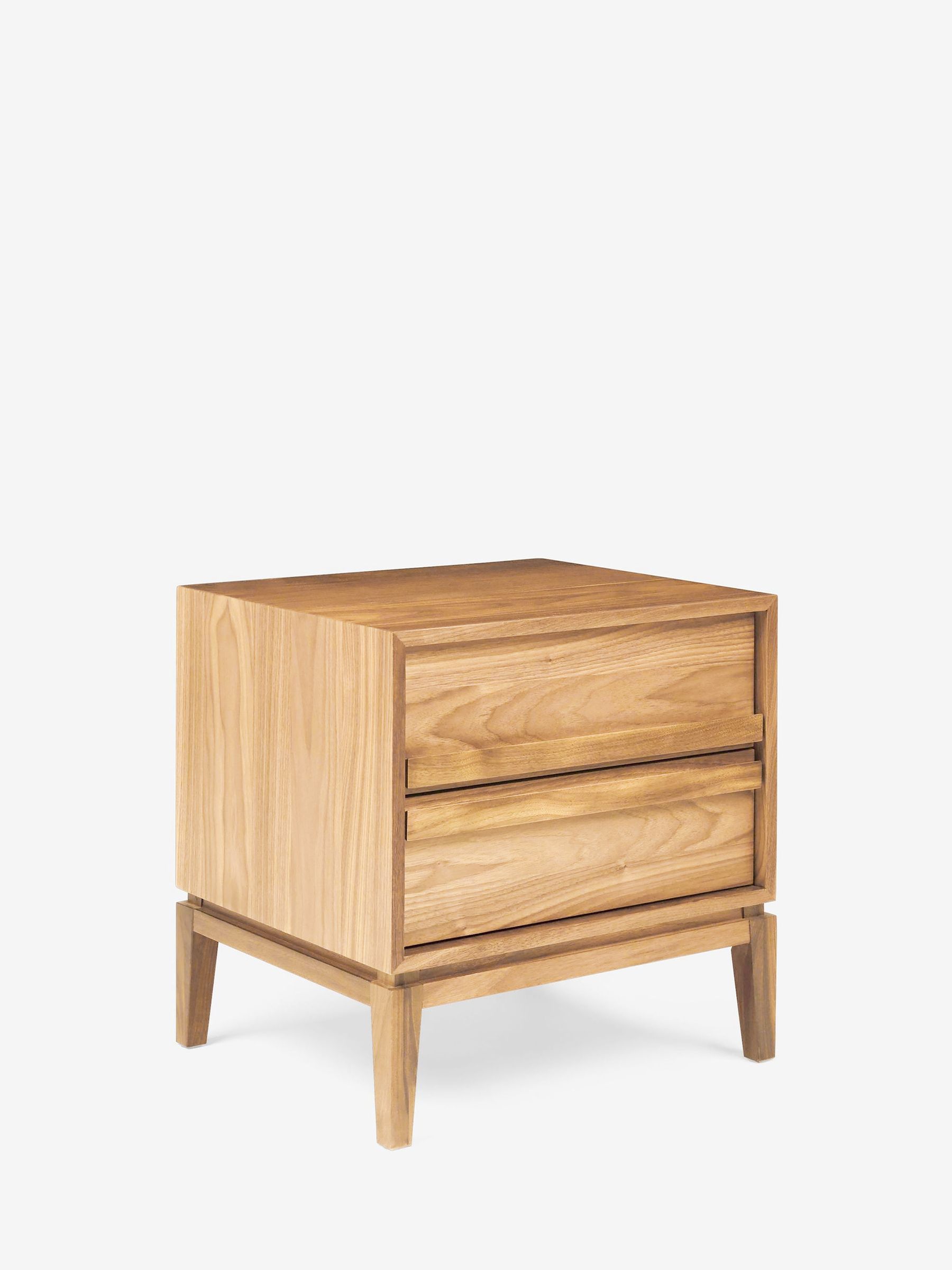 Jasper Conran London Oak 2 Drawer Belgrave Walnut 2 Drawer Bedside - Image 5 of 10