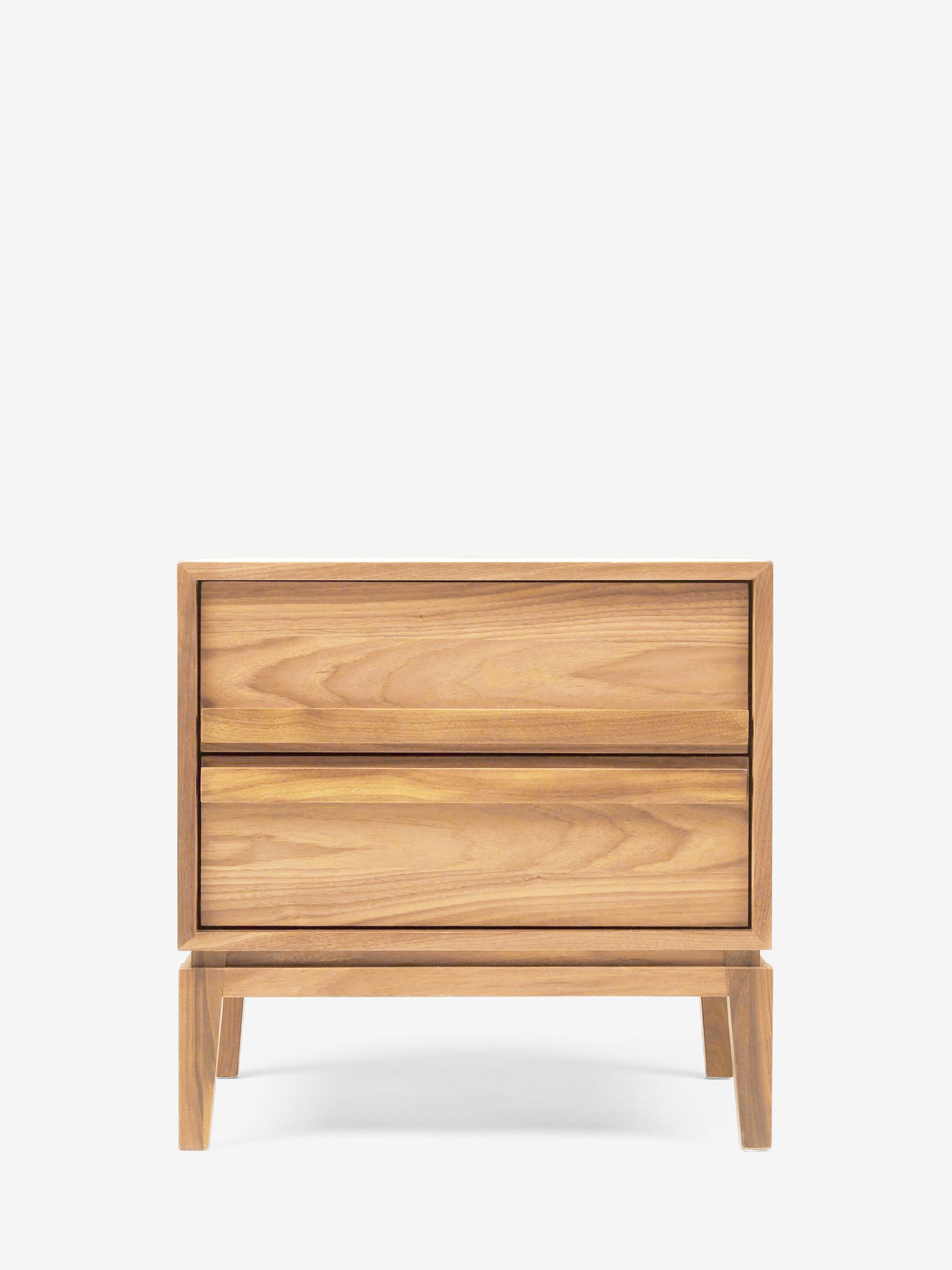 Jasper Conran London Oak 2 Drawer Belgrave Walnut 2 Drawer Bedside - Image 7 of 10