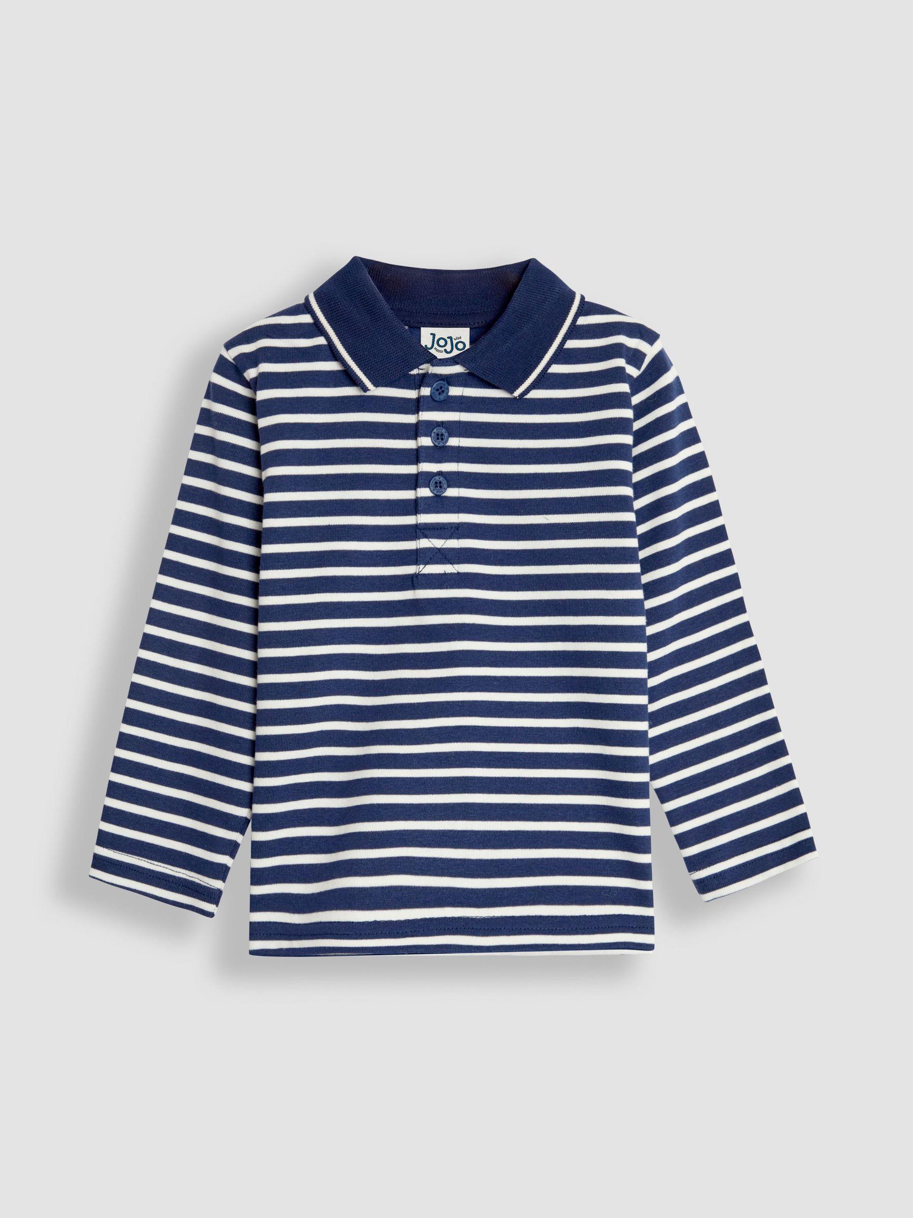 Navy Ecru Stripe 2-Pack Polo Shirts - Image 2 of 7