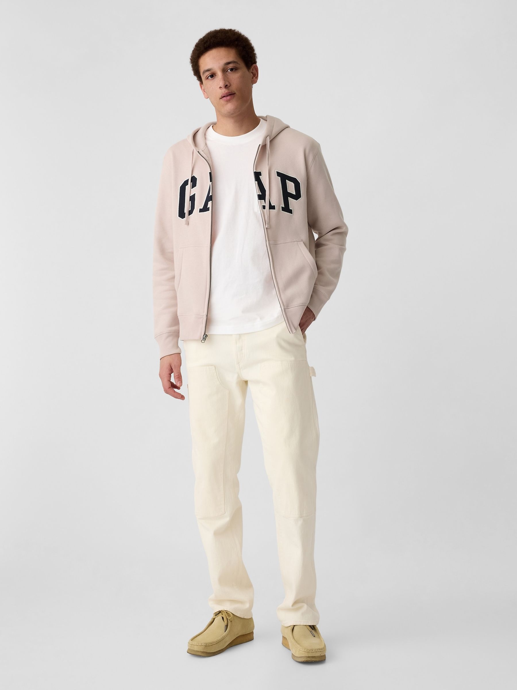 Pink Logo Zip Through Hoodie - Image 3 of 4