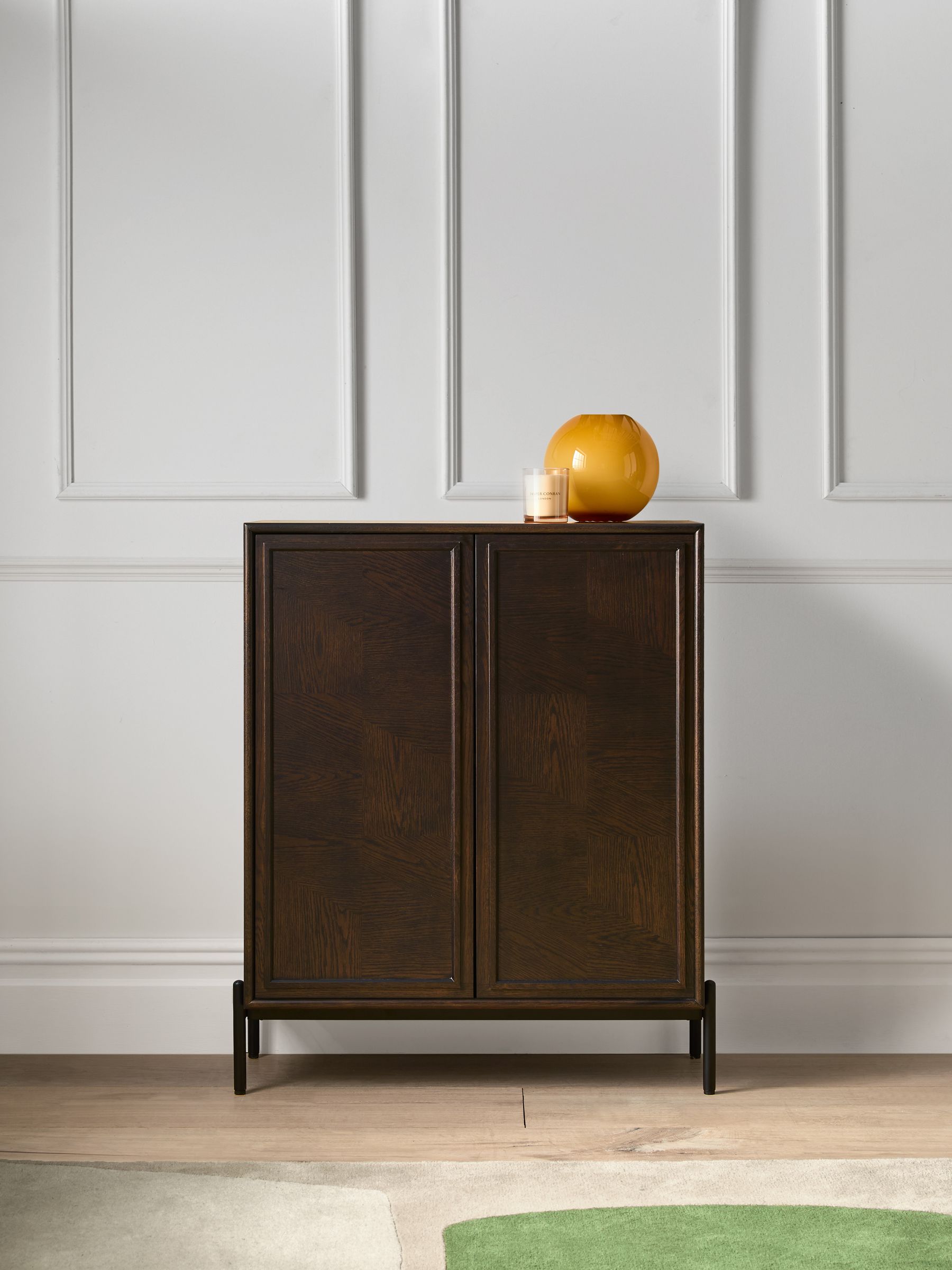 Jasper Conran London Dark Oak Aden Small Sideboard - Image 2 of 7