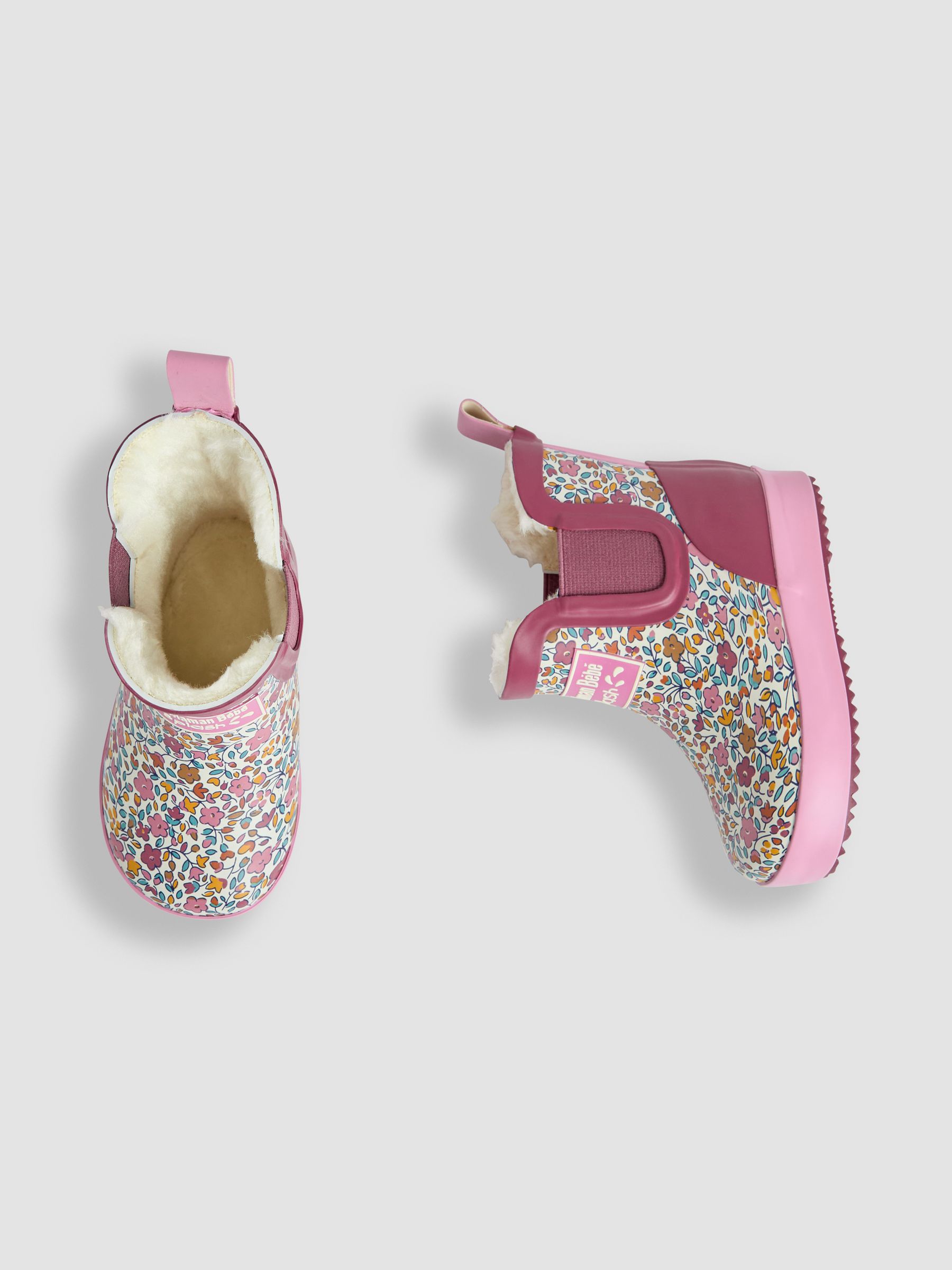 Pink Ditsy Cosy Lined Fox Print Ankle Wellies - Image 4 of 4