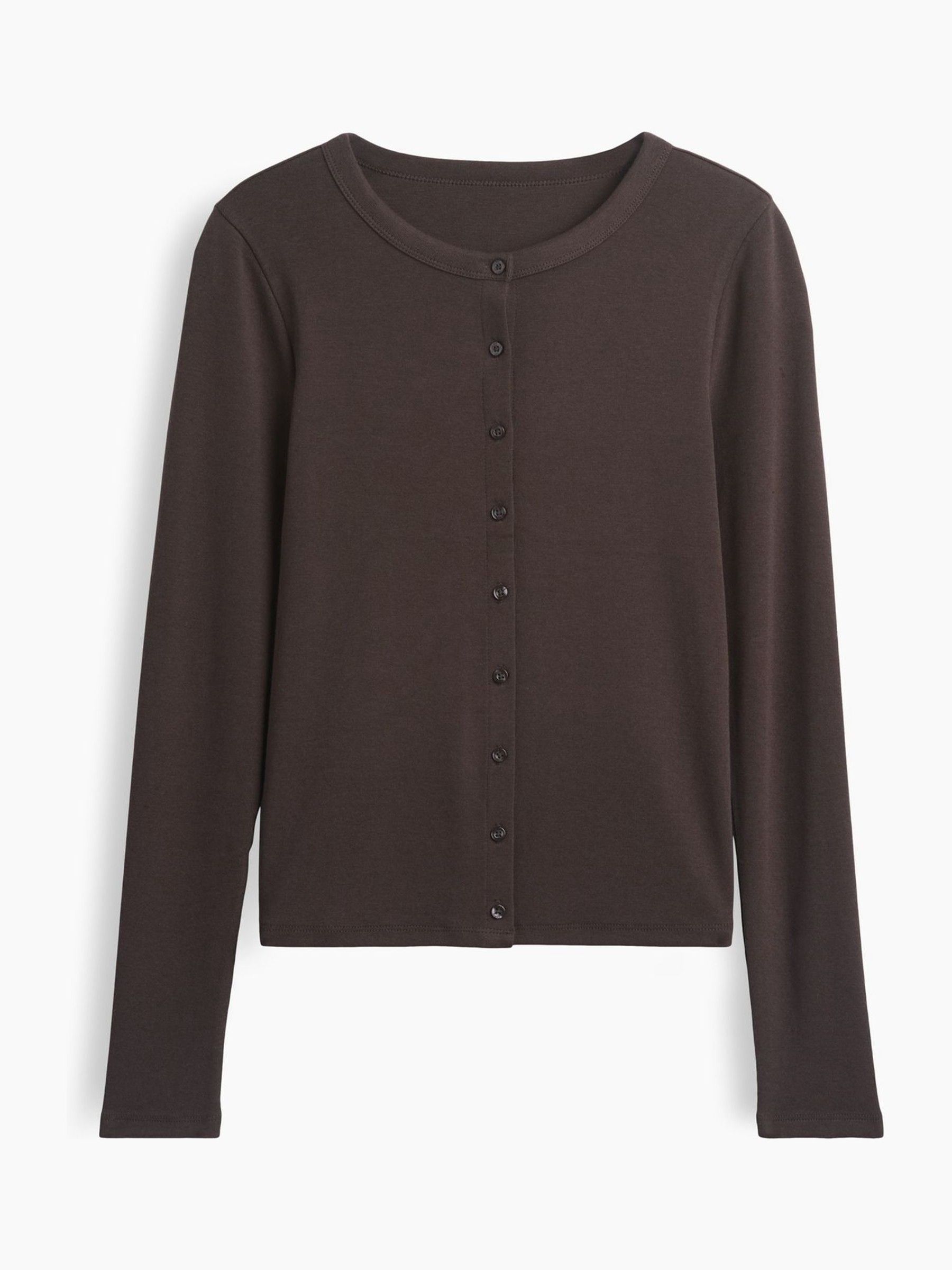 Brown Modern Crew Neck Cardigan - Image 1 of 1