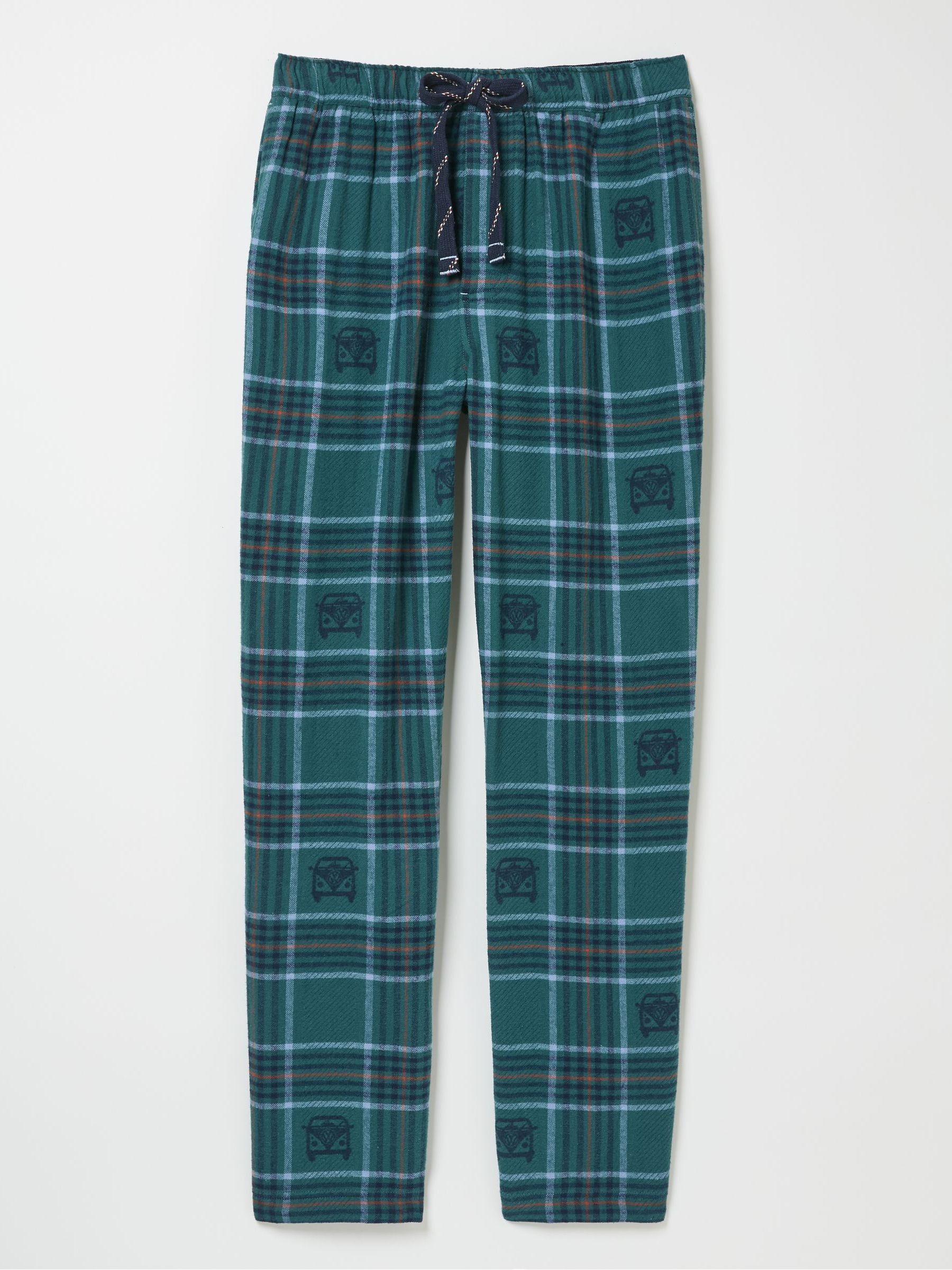 Teal Blue VW Check Pyjama Bottoms - Image 5 of 5