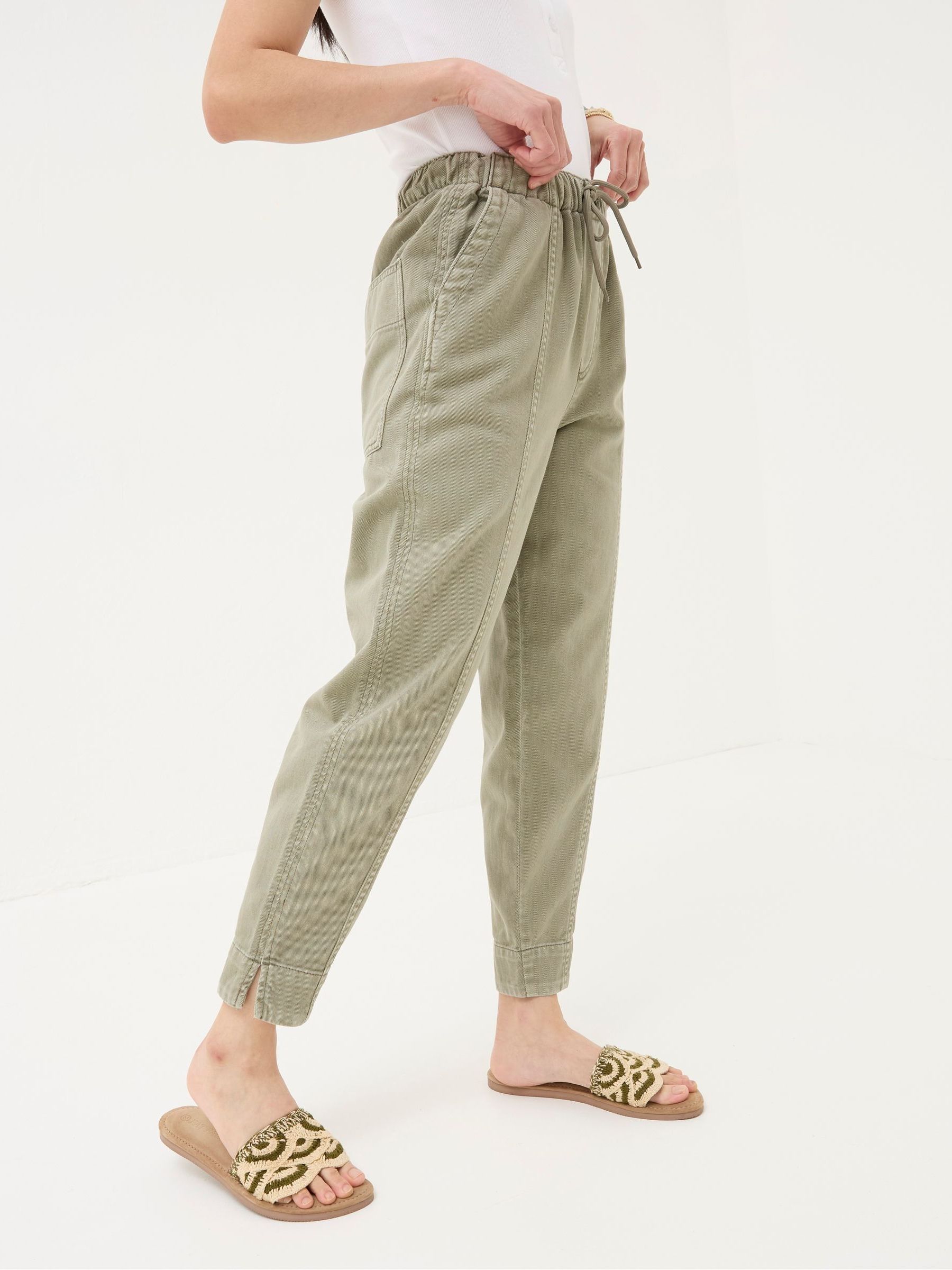 Ashli Green Tapered Cargo Trousers - Image 3 of 5
