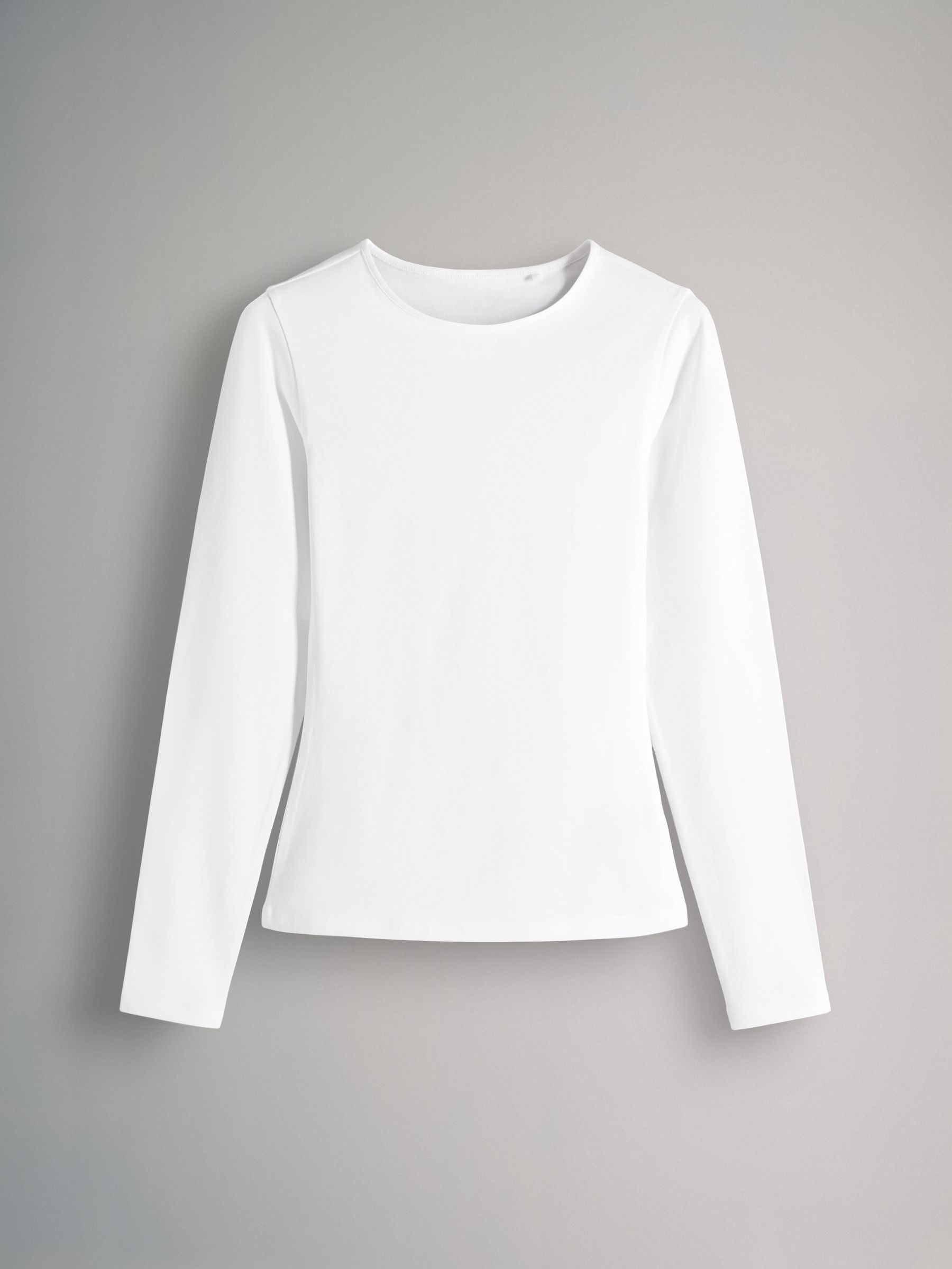 Black/Brown/Nude/White - 5 Pack Long Sleeve Crew Neck T-Shirts - Image 2 of 8