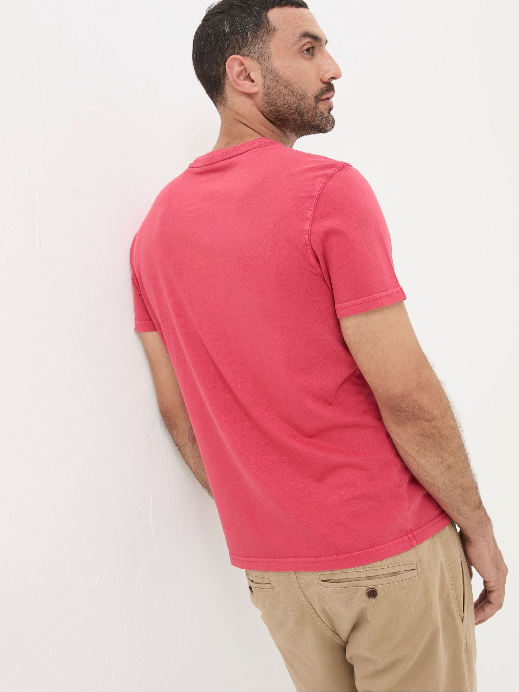 Lulworth Red Organic Crew T-Shirt - Image 2 of 5