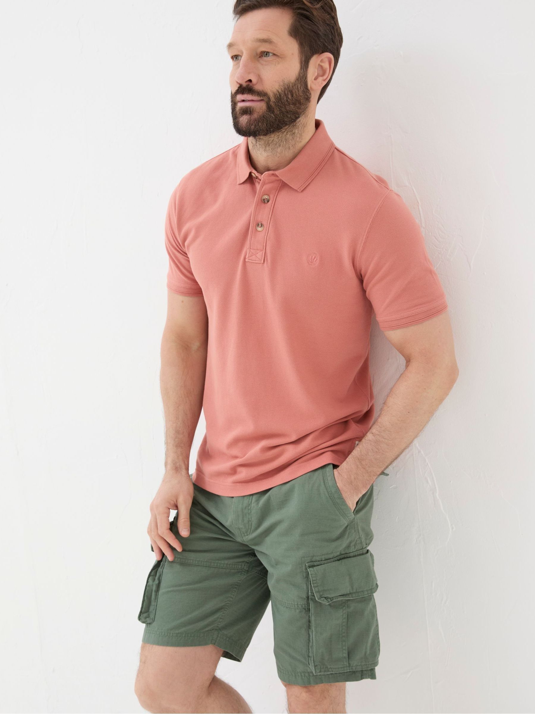 Orange Pique Polo Shirt - Image 1 of 4