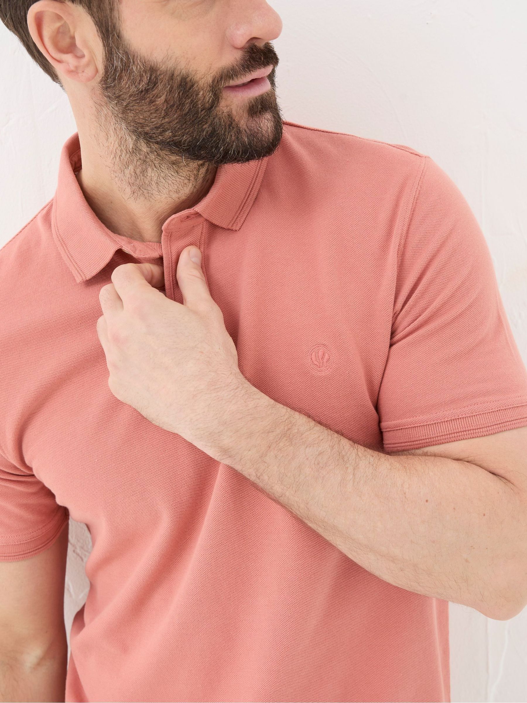 Orange Pique Polo Shirt - Image 3 of 4