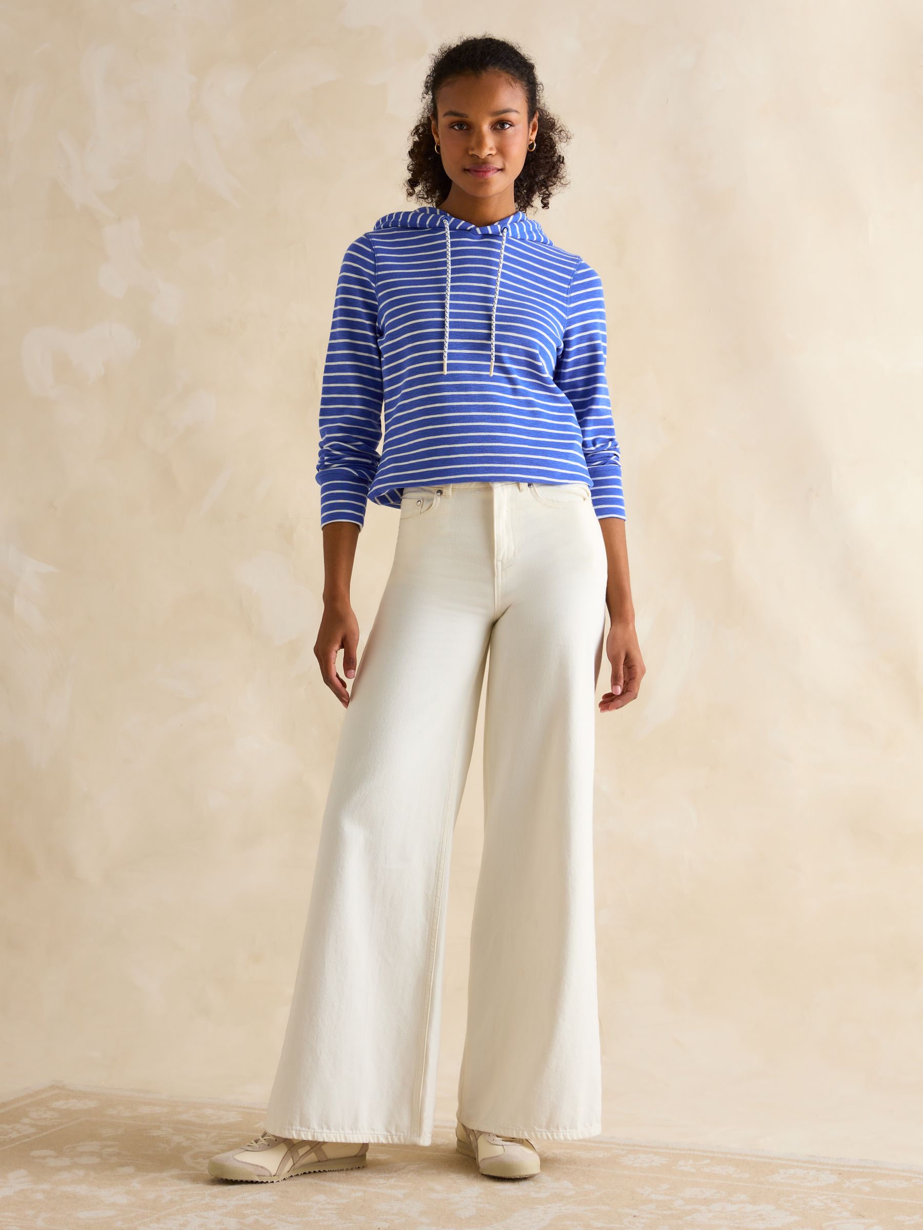 Marlston Blue Striped Slim Fit Hoodie - Image 3 of 6