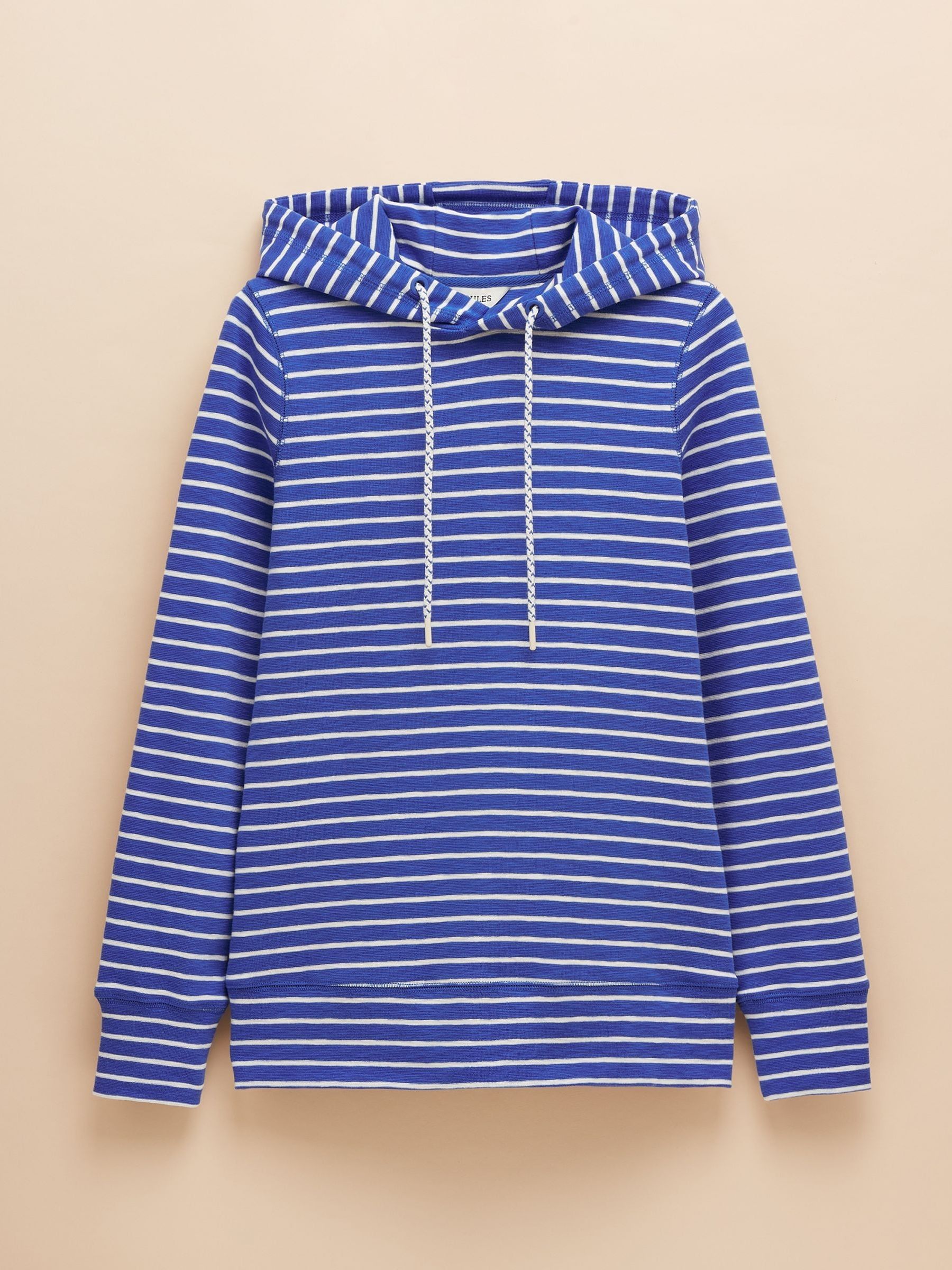 Marlston Blue Striped Slim Fit Hoodie - Image 6 of 6