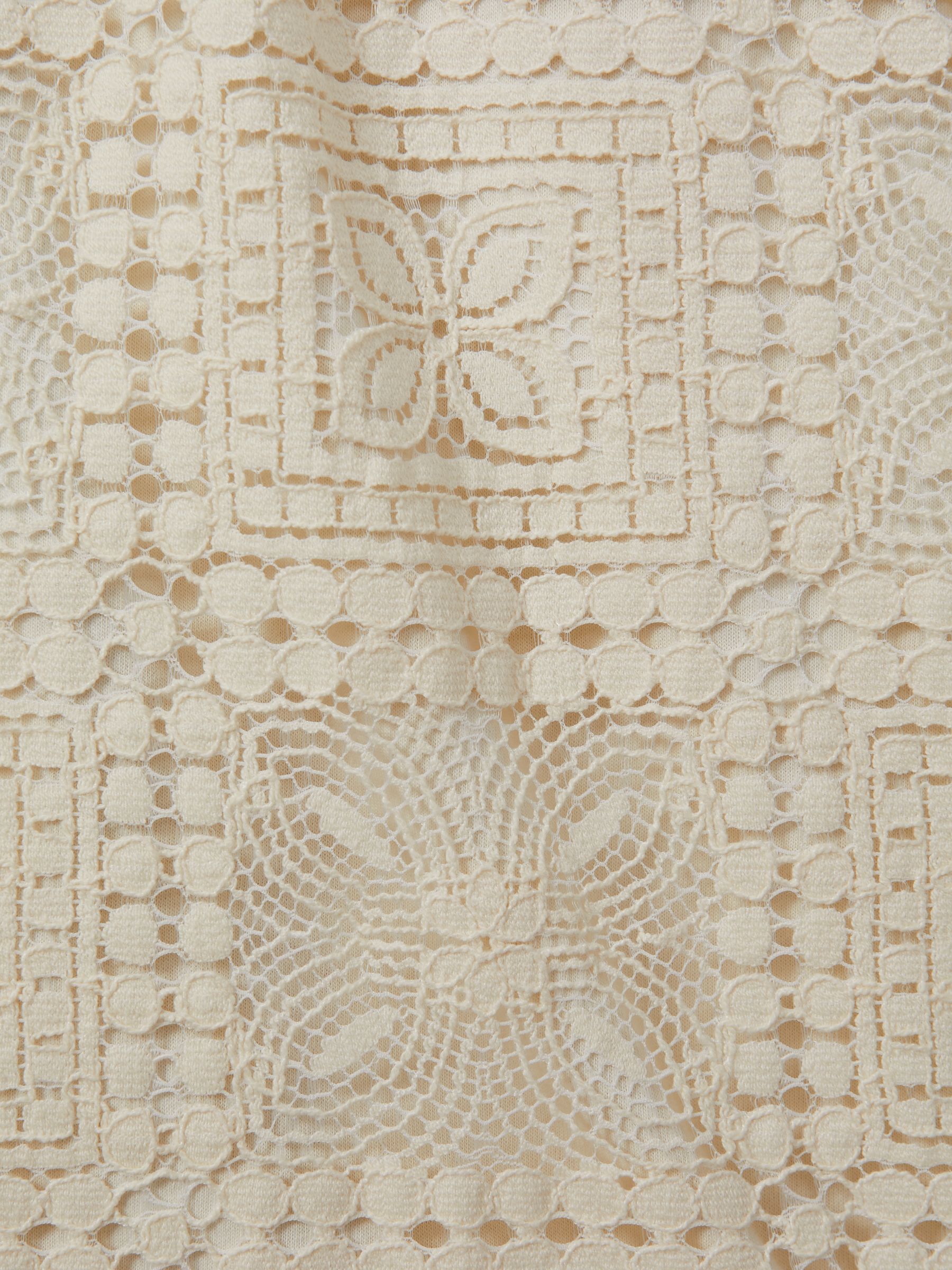 Crochet Drawstring Shorts in Ecru - Image 5 of 5