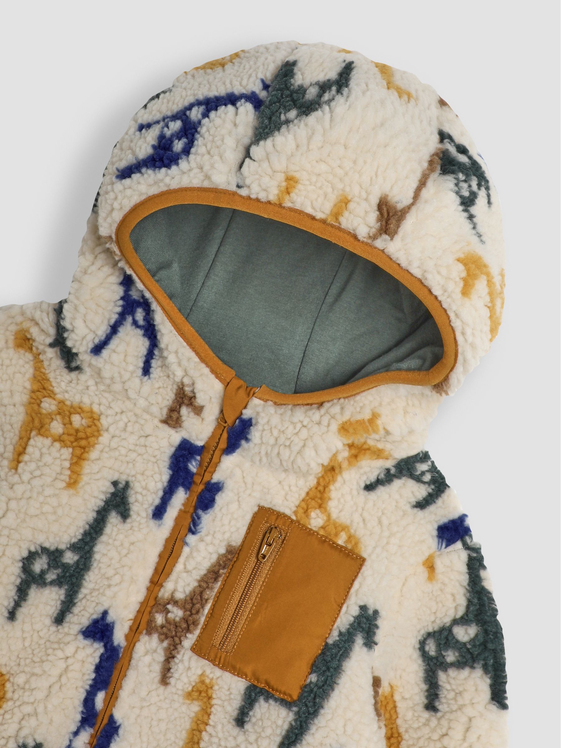 Natural Giraffe Printed Fleece - Image 10 of 10