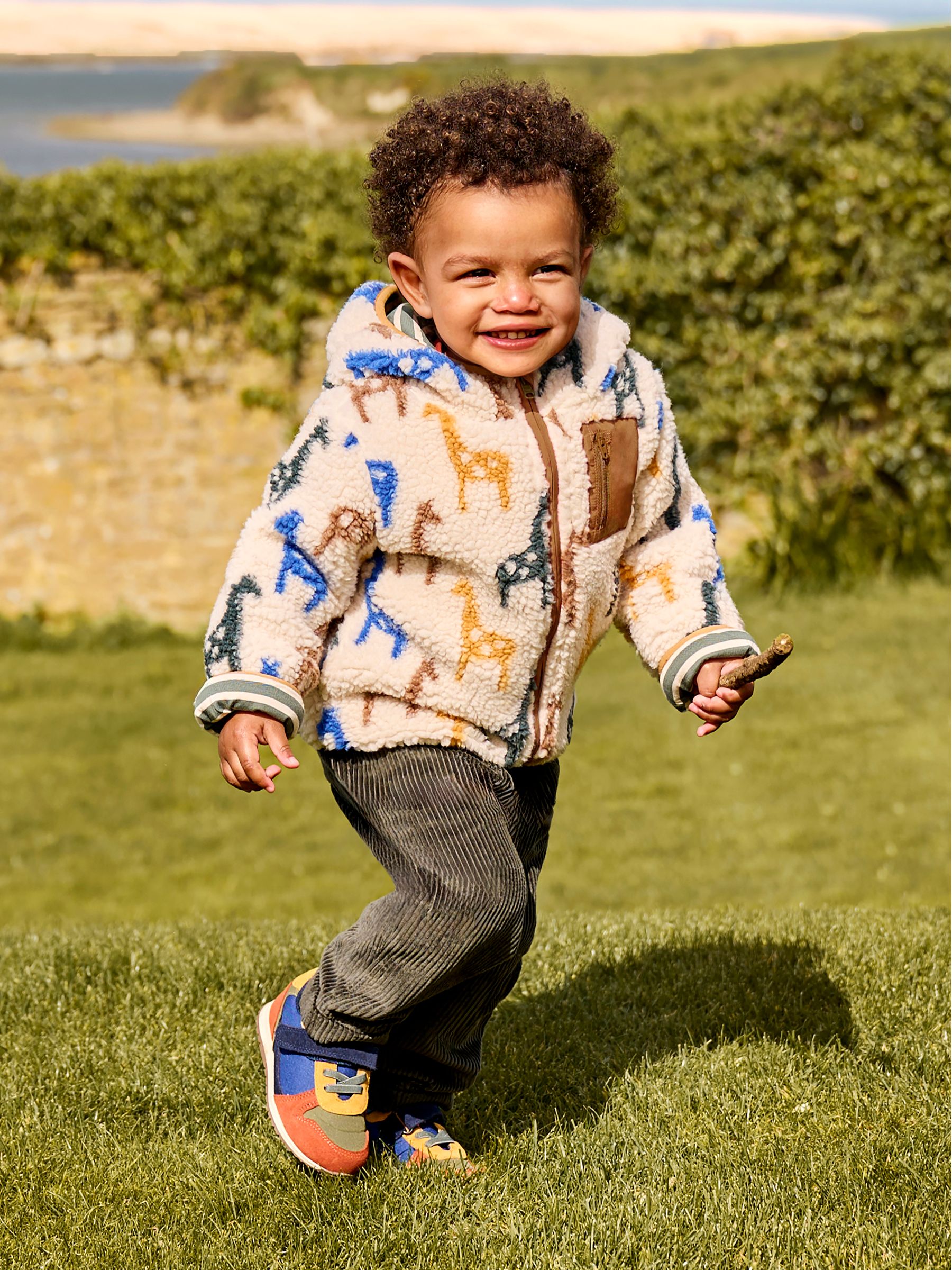 Natural Giraffe Printed Fleece - Image 2 of 10