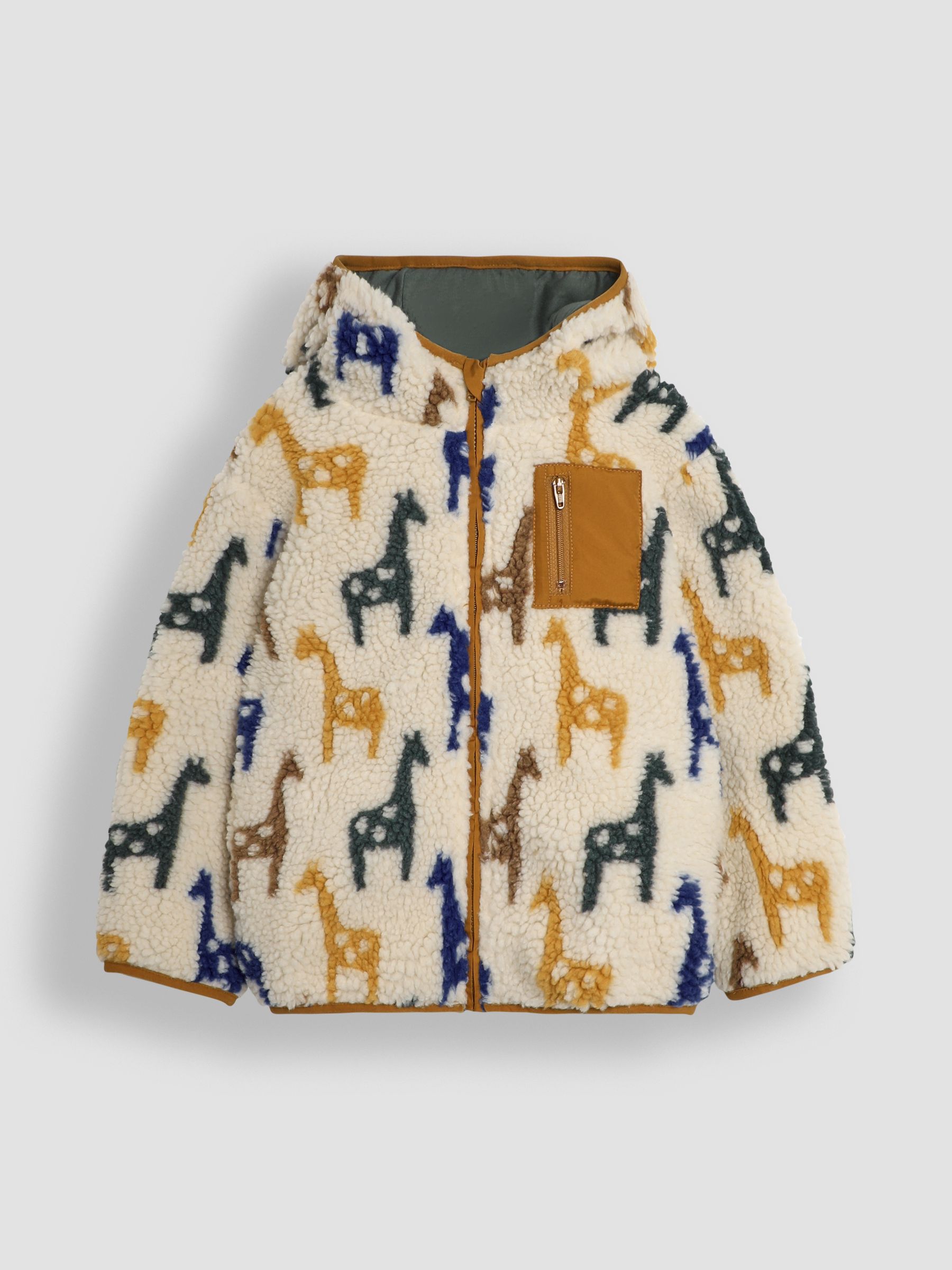 Natural Giraffe Printed Fleece | JoJo Maman Bébé