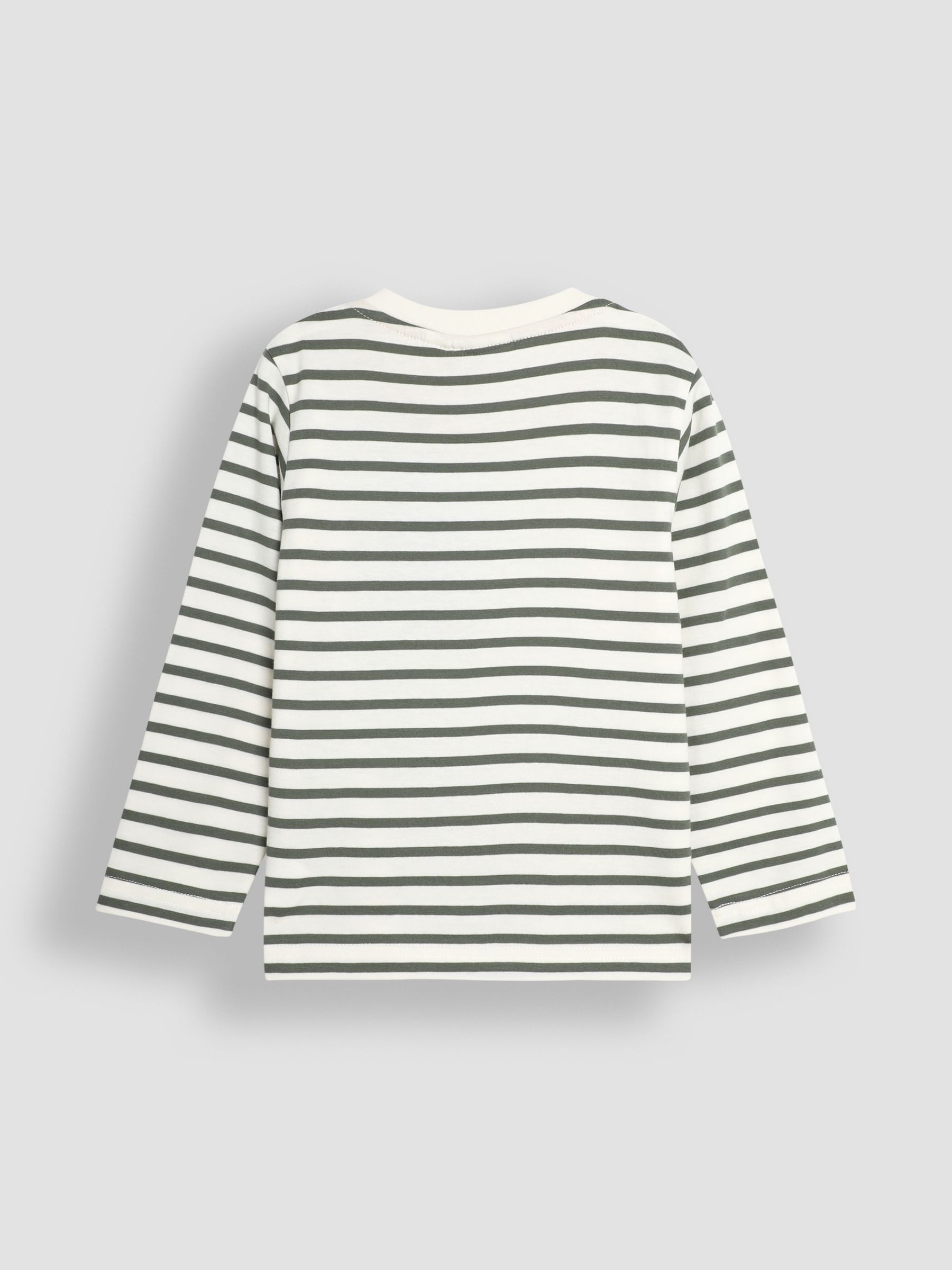 Khaki Ecru Stripe Roar Appliqué Top - Image 2 of 2