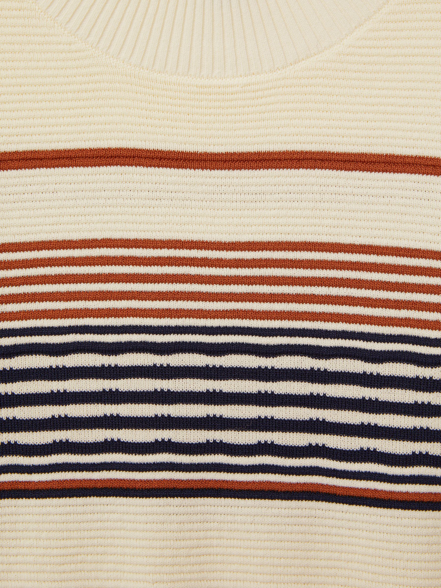 13-14 yrs Knitted Striped Skater Dress in Camel - Image 4 of 4