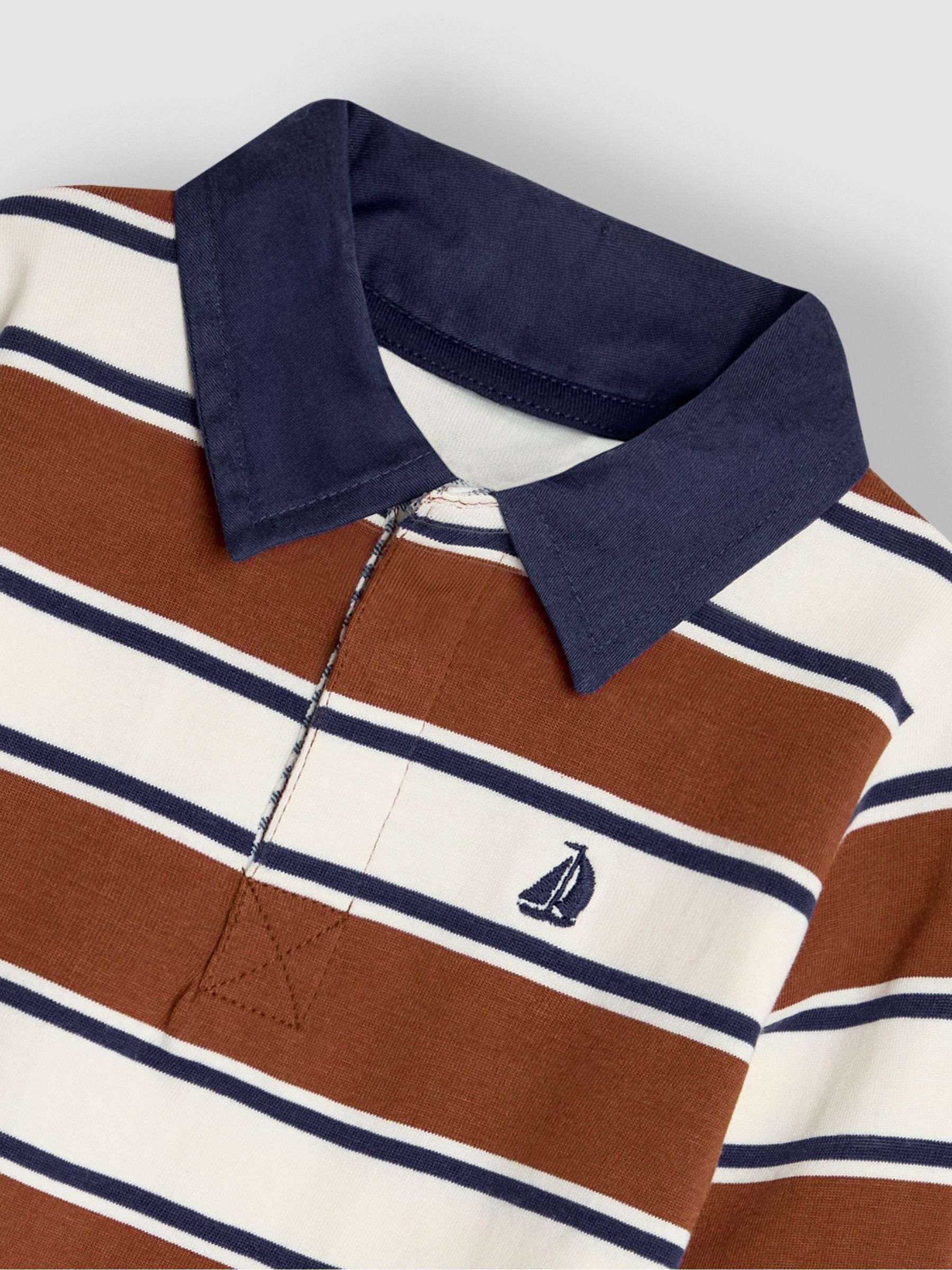Brown Stripe Rugby Top - Image 3 of 3